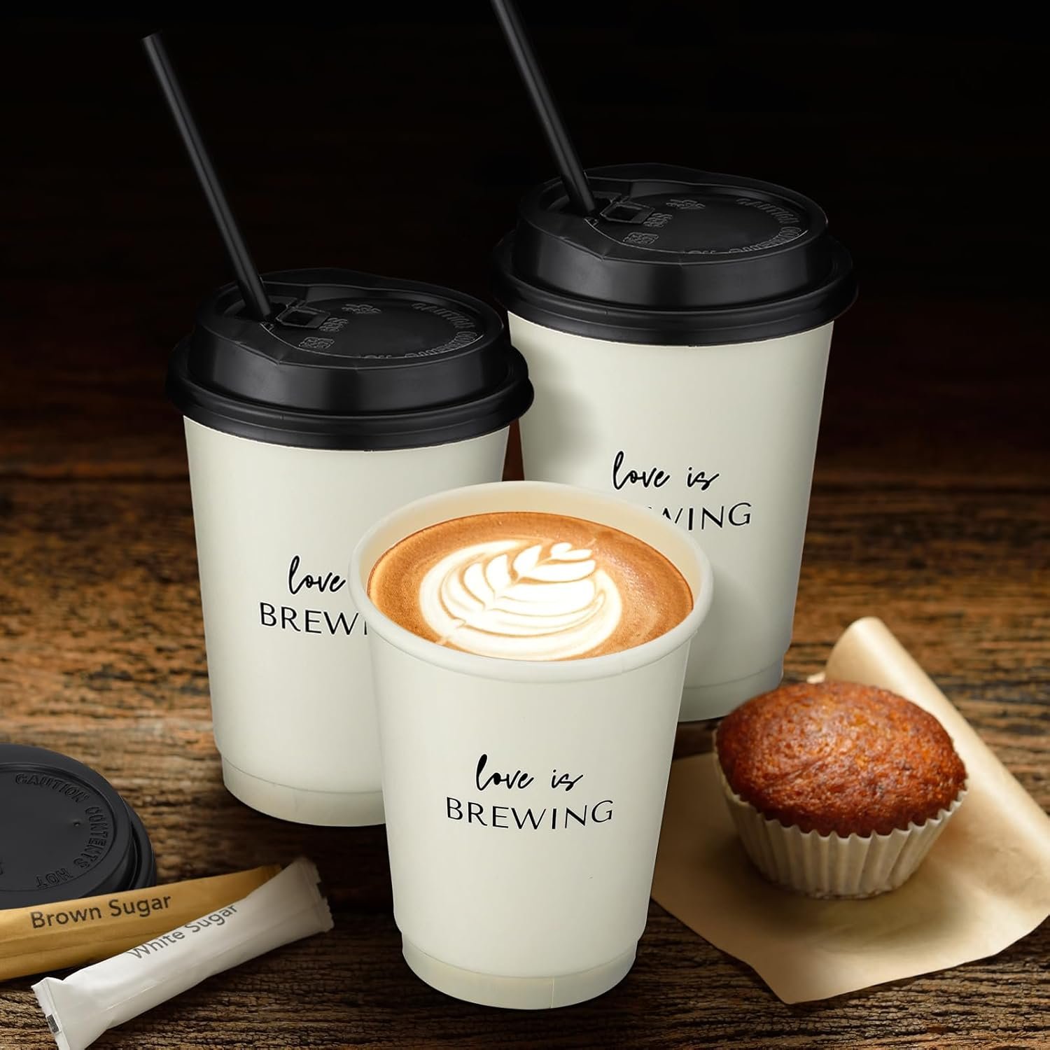 Wholesale 50 Pcs Love Is Brewing Wedding Coffee Cups Disposable Paper Drinking Cups with Lid Straw for Bridal Shower Reception Engagement Bachelorette Party Manufacturer Wholesale 50 Pcs Love Is Brewing Wedding Coffee Cups Disposable Paper Drinking Cups with Lid Straw for Bridal Shower Reception Engagement Bachelorette Party Manufacturer