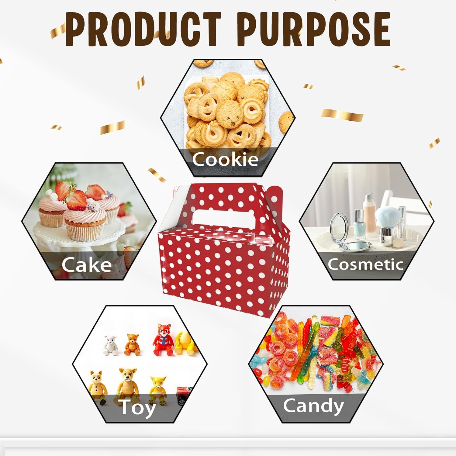 Wholesale 12-Pack Red White Polka Dot Gift Boxes with Handles Candy Treat Boxes for Birthday Baby Shower Bridal Decorations Cookies Cupcakes Snacks Party Supplies Manufacturer