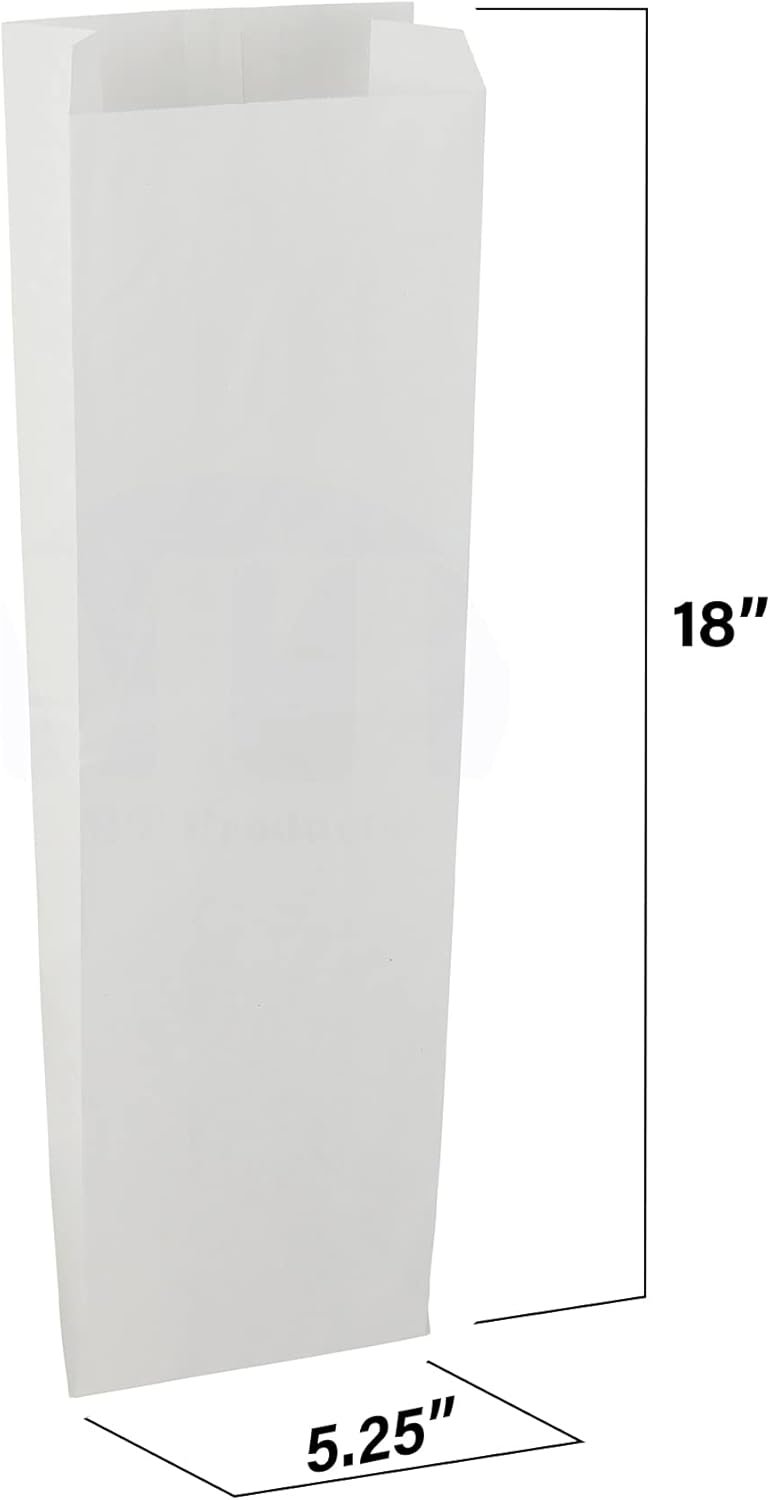 Wholesale White Paper Bread Bags for Homemade Bread 5.25