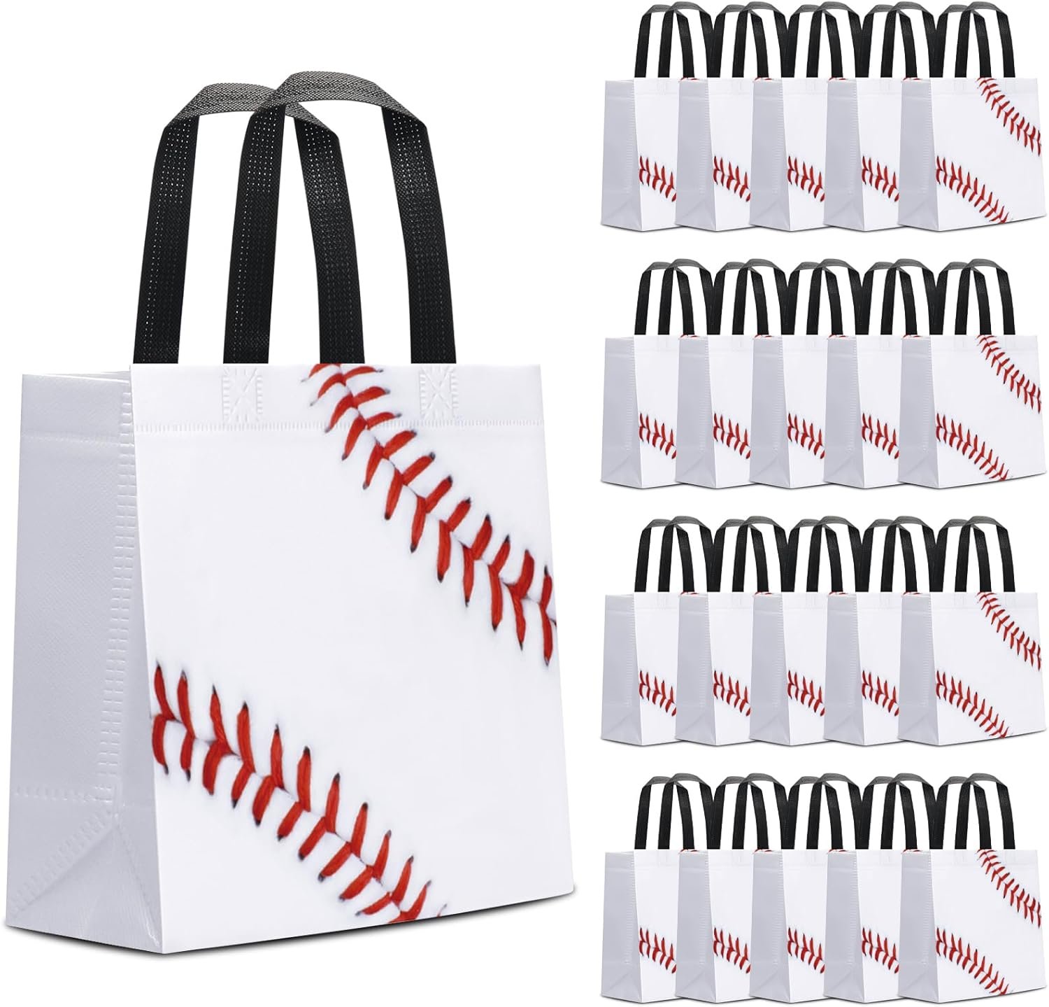 Wholesale 24 PCS Reusable Non-Woven Baseball Gift Bags with Handles Sports Party Favors for Birthday Supplies Manufacturer