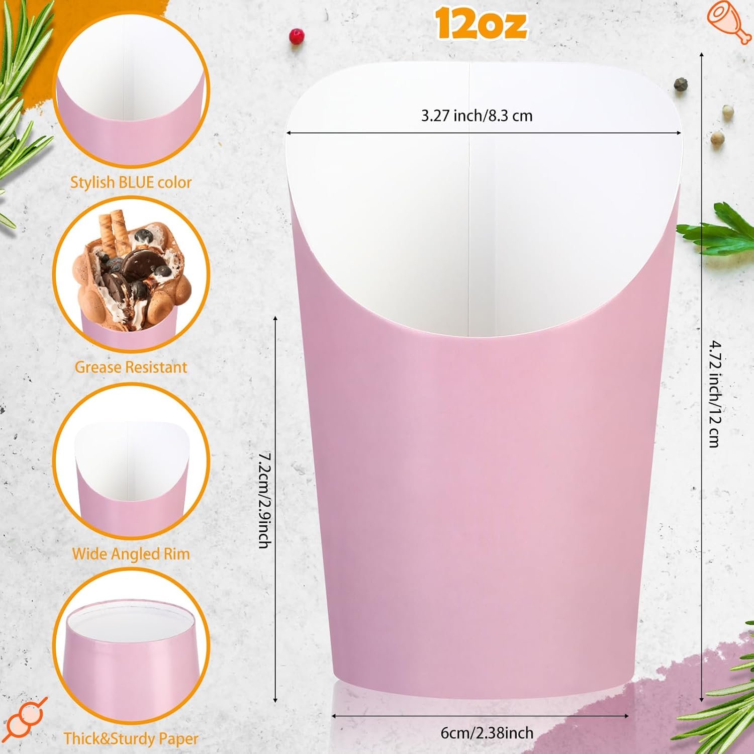 Wholesale 50 Pcs 12 oz Valentine Charcuterie Cups Paper Snack Appetizer Cups French Fry Holders Brown Kraft Disposable Popcorn Boxes Cones for Valentine's Day Baby Shower Waffle Food Takeout Pink Manufacturer Wholesale 50 Pcs 12 oz Valentine Charcuterie Cups Paper Snack Appetizer Cups French Fry Holders Brown Kraft Disposable Popcorn Boxes Cones for Valentine's Day Baby Shower Waffle Food Takeout Pink Manufacturer