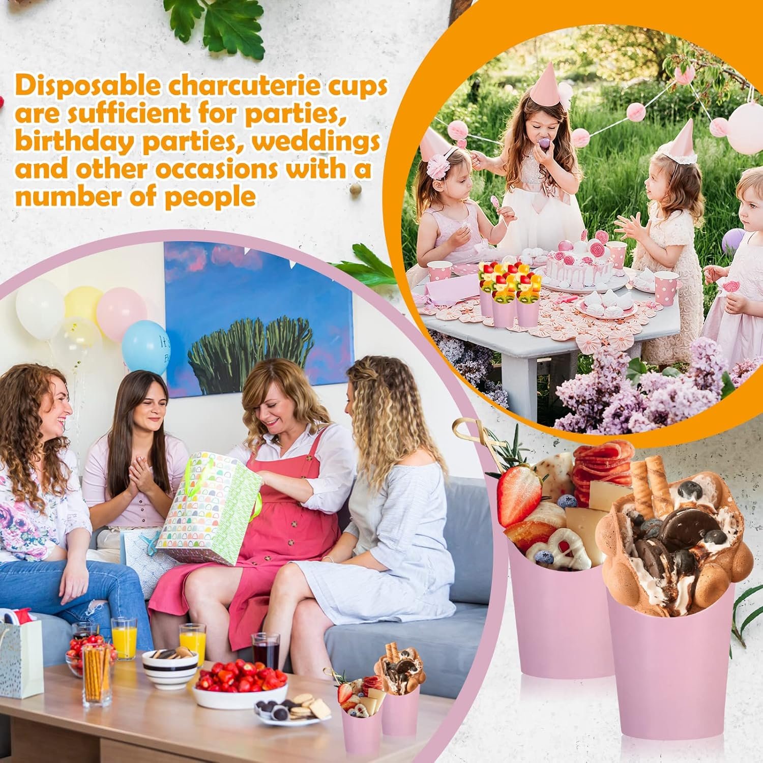 Wholesale 50 Pcs 12 oz Valentine Charcuterie Cups Paper Snack Appetizer Cups French Fry Holders Brown Kraft Disposable Popcorn Boxes Cones for Valentine's Day Baby Shower Waffle Food Takeout Pink Manufacturer Wholesale 50 Pcs 12 oz Valentine Charcuterie Cups Paper Snack Appetizer Cups French Fry Holders Brown Kraft Disposable Popcorn Boxes Cones for Valentine's Day Baby Shower Waffle Food Takeout Pink Manufacturer