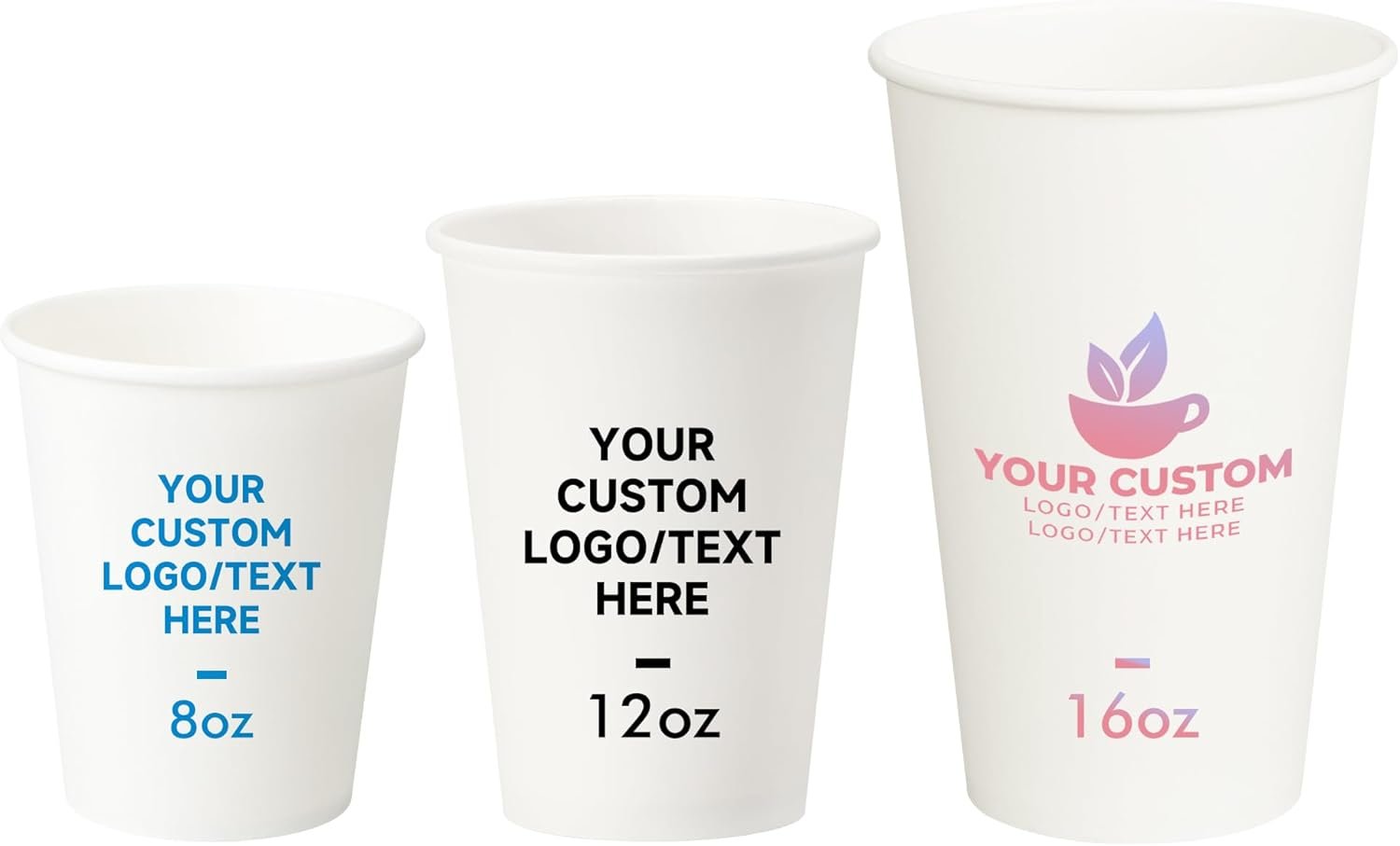 Wholesale 8oz 12oz 16oz Custom Paper Cups Personalized with Photo Logo Text for Office Party Wedding Events Manufacturer