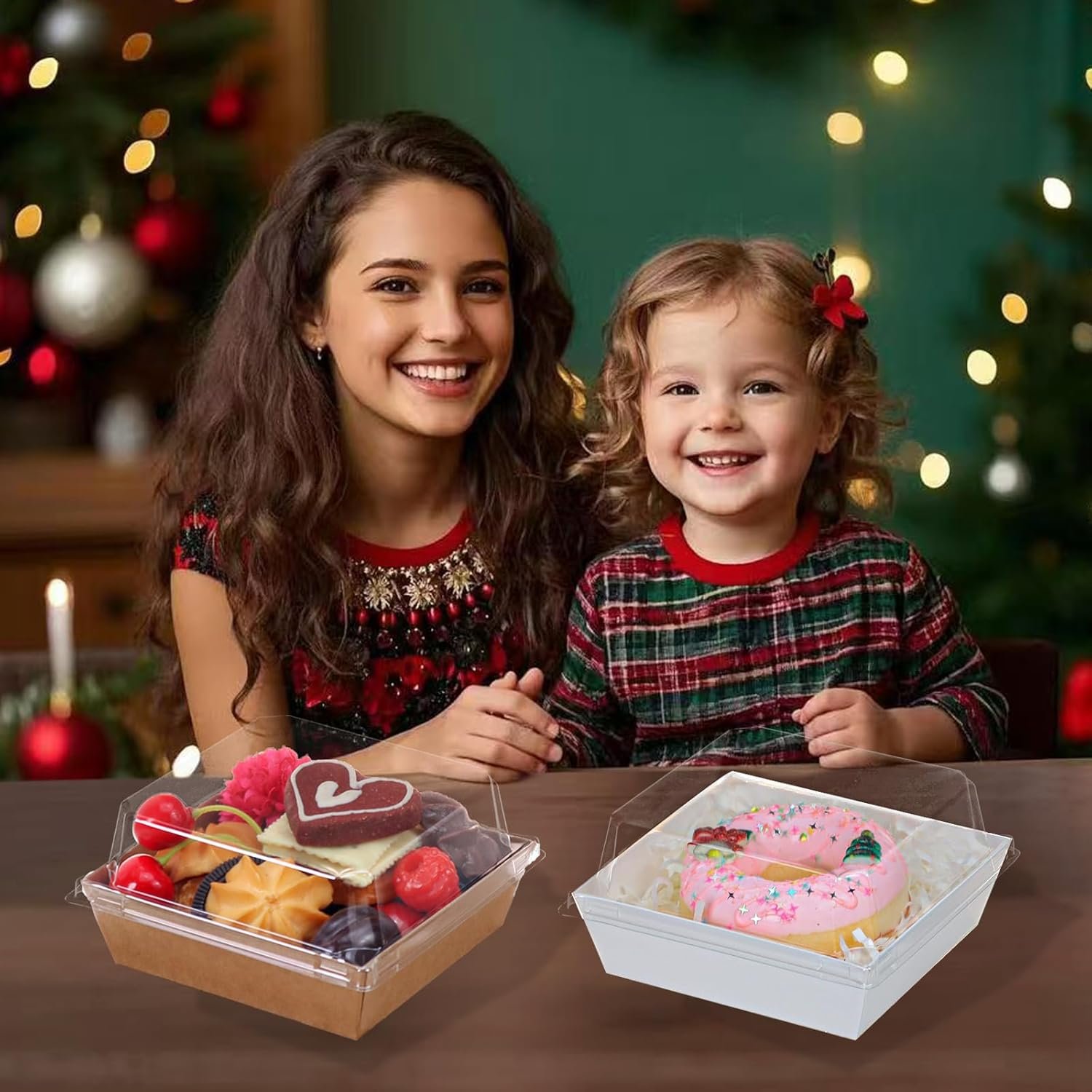 Wholesale 100 Pack 4 Inch Charcuterie Boxes with Clear Lids for Bakery Chocolate Covered Strawberries Mini Cakes Pies Manufacturer