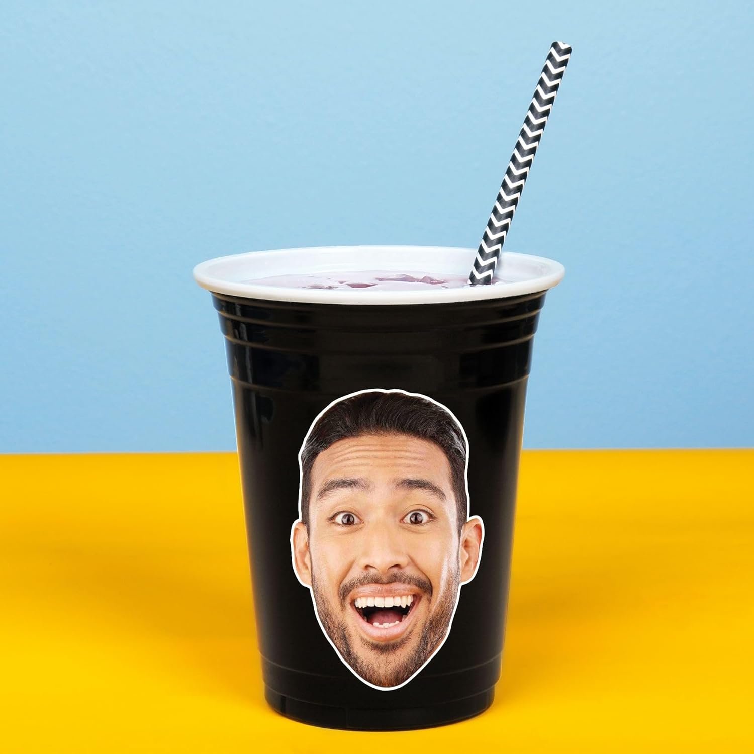 Private Label 16oz Custom Face Picture Disposable Drinkware Cups Funny Birthday Bachelorette Grad Party Table Decor Black with Personalized Photo Cutout Stickers 16 Ct Manufacturer Private Label 16oz Custom Face Picture Disposable Drinkware Cups Funny Birthday Bachelorette Grad Party Table Decor Black with Personalized Photo Cutout Stickers 16 Ct Manufacturer