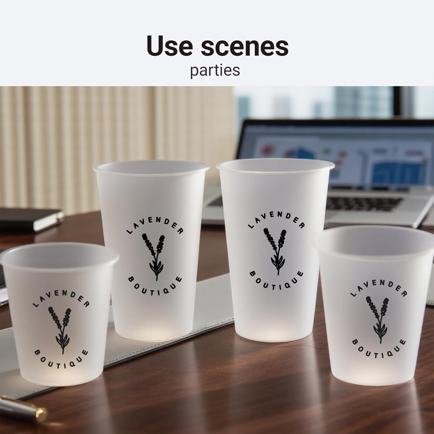 Wholesale 12oz Custom Printed Frosted Plastic Disposable Reusable Party Cups Personalized with Logo for Weddings Bridal Showers Manufacturer