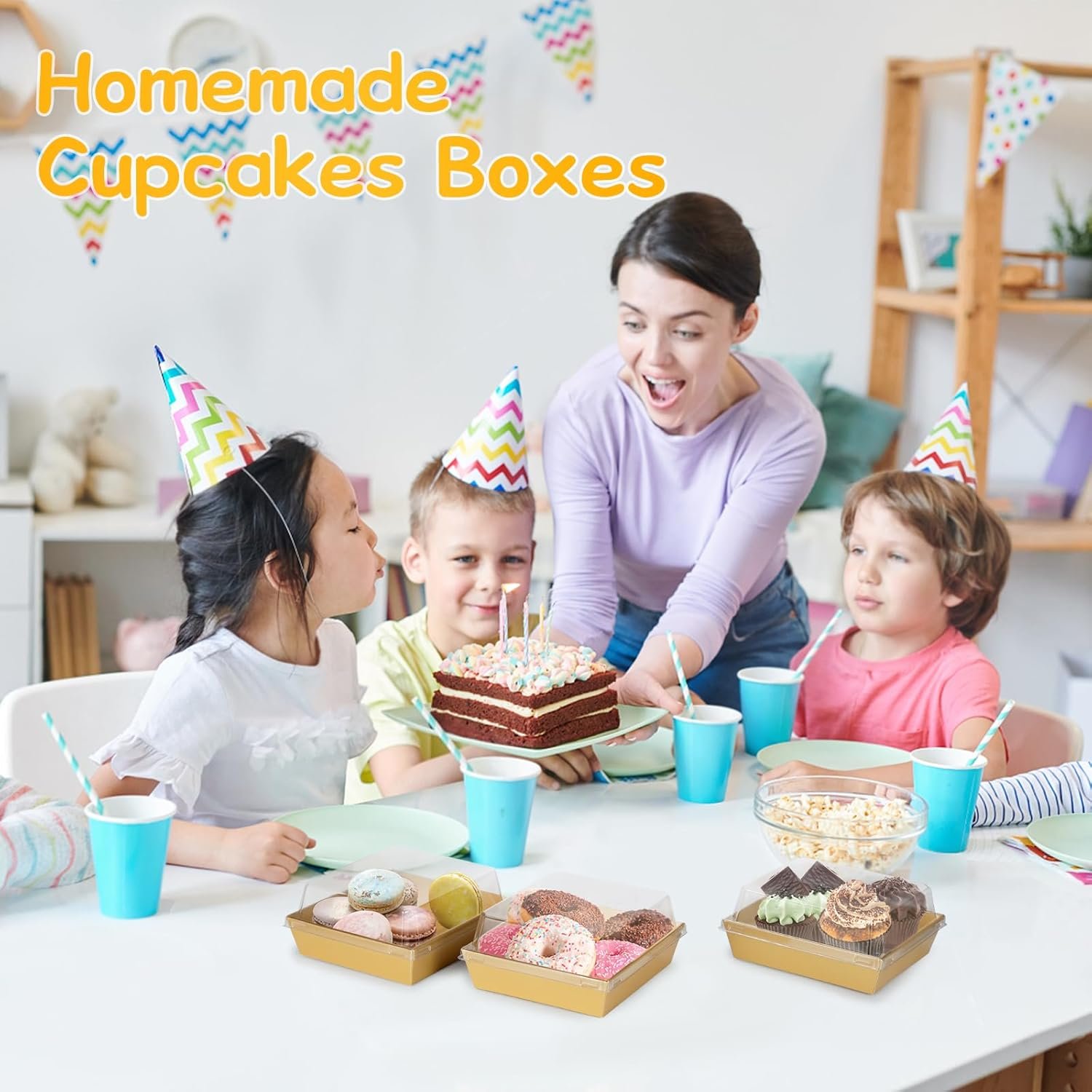 Wholesale 20 Pack Charcuterie Boxes with Clear Lids Square Disposable Paper Food Containers for Bakery Strawberries Cake Slices Donuts Parties Weddings Valentines Outdoors Home Use Gold Manufacturer