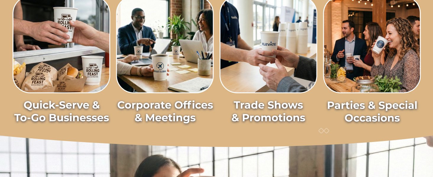 Wholesale Custom Disposable Paper Coffee Cups 10oz Pack of 50 Add Logo or Text Double Walled Leakproof for Hot and Cold Drinks Parties Events Manufacturer Wholesale Custom Disposable Paper Coffee Cups 10oz Pack of 50 Add Logo or Text Double Walled Leakproof for Hot and Cold Drinks Parties Events Manufacturer