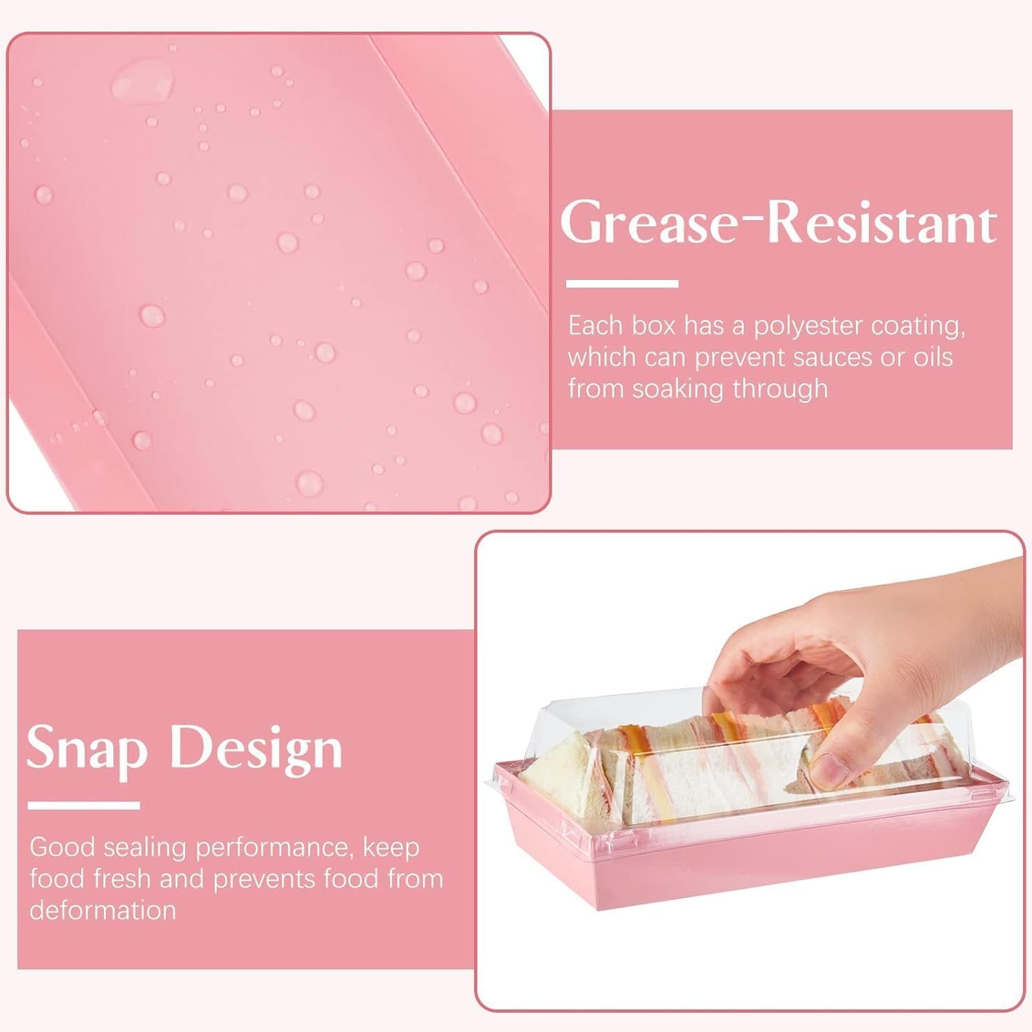 Wholesale 50 Pack 7.5 Inch Pink Paper Charcuterie Boxes with Clear Lids for Desserts Cookies Sandwiches Pastries Strawberries Cupcakes Manufacturer Wholesale 50 Pack 7.5 Inch Pink Paper Charcuterie Boxes with Clear Lids for Desserts Cookies Sandwiches Pastries Strawberries Cupcakes Manufacturer