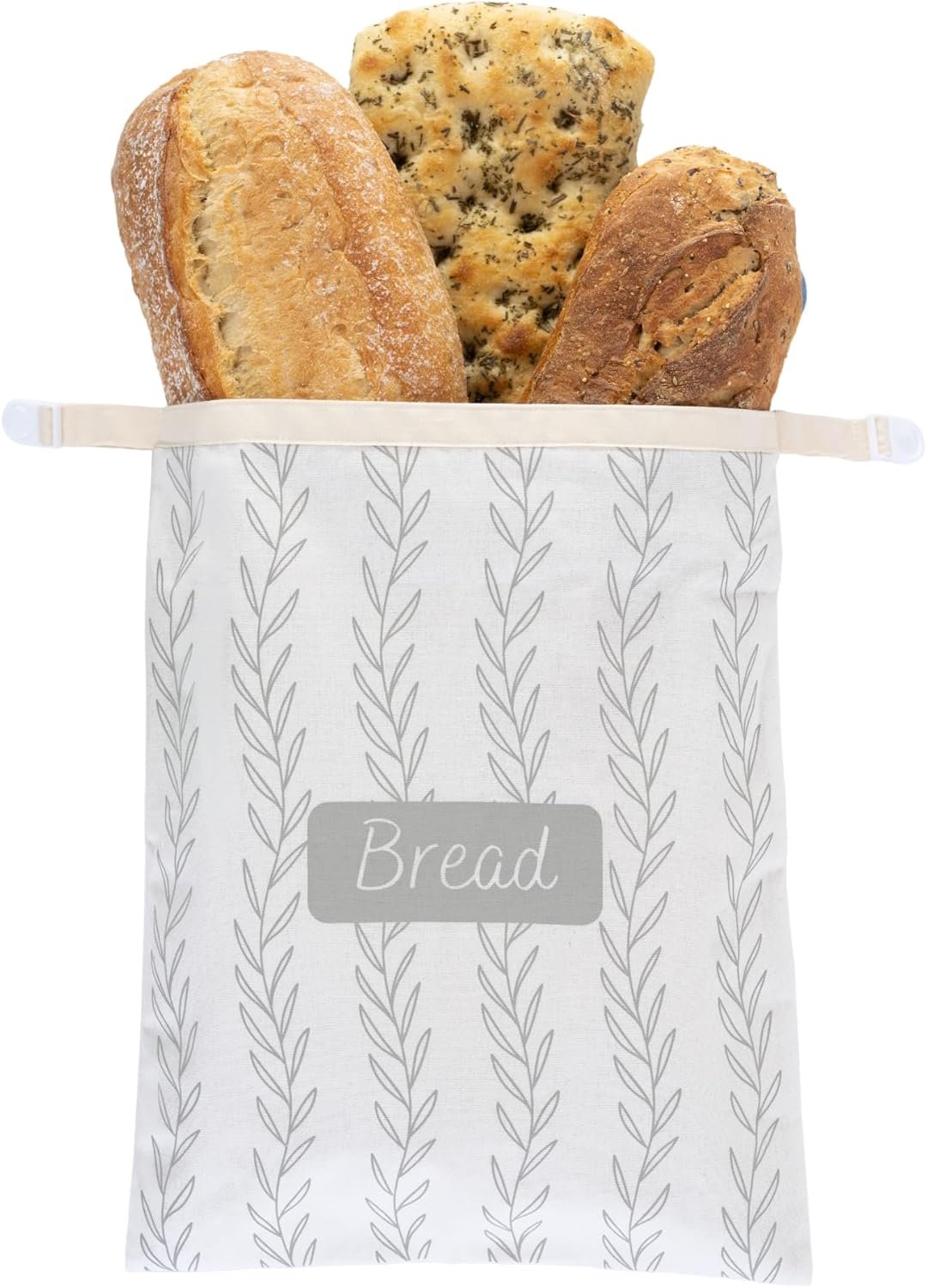 Wholesale Beeswax Bread Bag 13x17 Inch Large Reusable for Sourdough Homemade Gray Leaf Pattern Pack of One Manufacturer