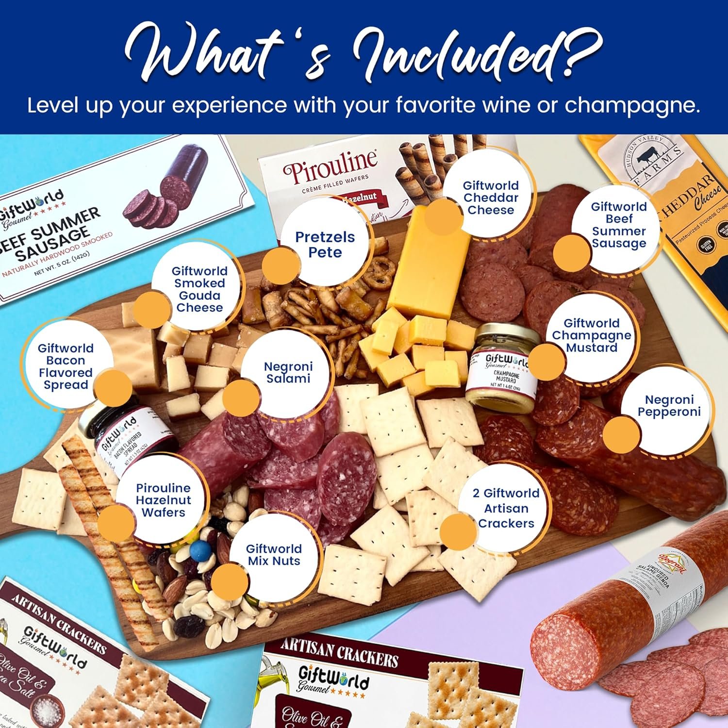 Wholesale Deluxe Meat and Cheese Gift Basket Gourmet Charcuterie Assortment 11-Item Bundle for Business Congratulations Care Packages Tailgating Holidays Manufacturer Wholesale Deluxe Meat and Cheese Gift Basket Gourmet Charcuterie Assortment 11-Item Bundle for Business Congratulations Care Packages Tailgating Holidays Manufacturer