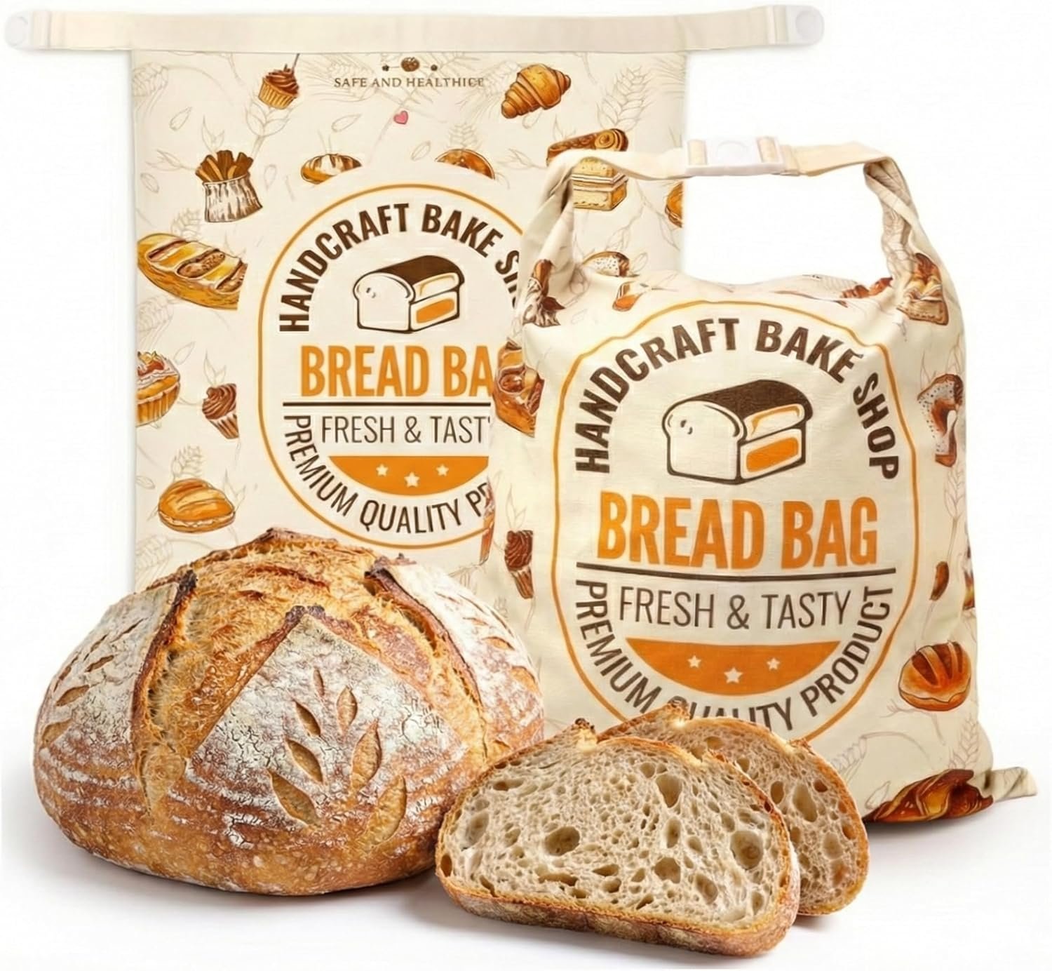 OEM 2 Pack Beeswax Bread Bags for Homemade Sourdough 13x17 Inch Double Layer Cotton Lined Reusable Breathable Keeper Buckle Closure Artisan Loaves Baguettes Pastries Factory OEM 2 Pack Beeswax Bread Bags for Homemade Sourdough 13x17 Inch Double Layer Cotton Lined Reusable Breathable Keeper Buckle Closure Artisan Loaves Baguettes Pastries Factory