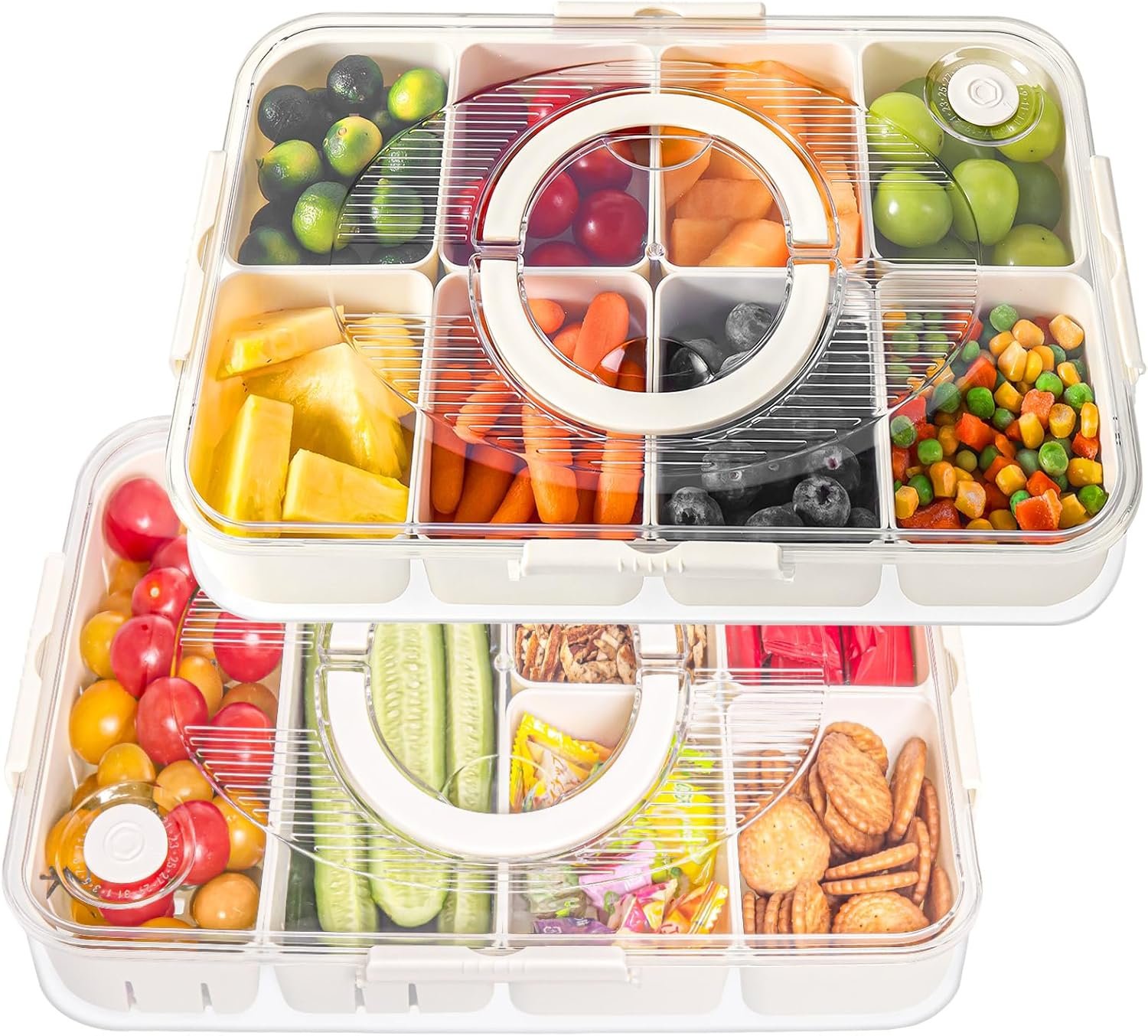 OEM 2Pack 8-Compartment Snackle Box Airtight Leakproof Divided Food Tray with Lid and Handle BPA-Free Dishwasher Safe for Picnic Fridge Travel Party Charcuterie Food Storage Manufacturer OEM 2Pack 8-Compartment Snackle Box Airtight Leakproof Divided Food Tray with Lid and Handle BPA-Free Dishwasher Safe for Picnic Fridge Travel Party Charcuterie Food Storage Manufacturer