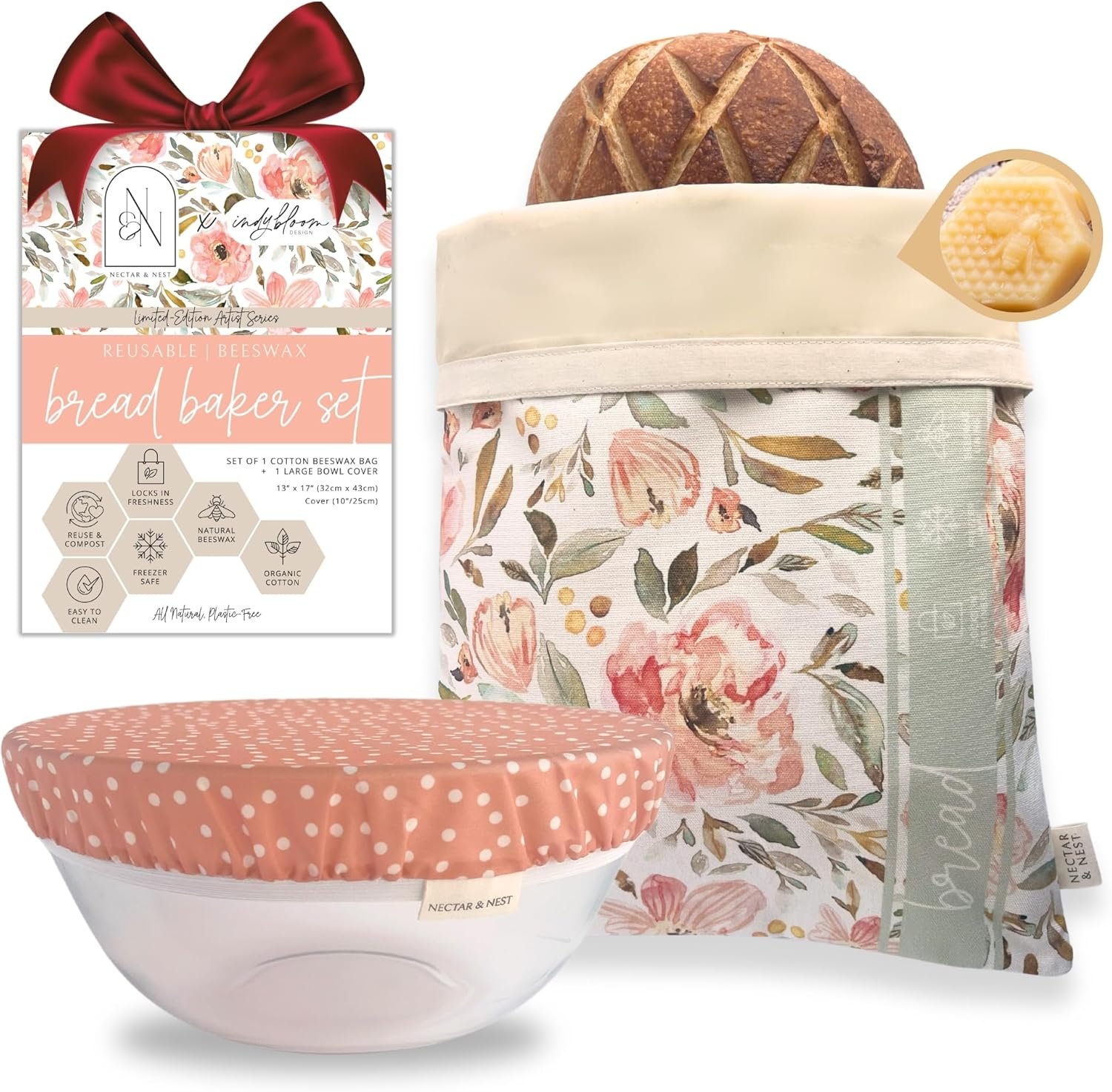 OEM Reusable Beeswax Bread Bags Set for Homemade Sourdough Organic Cotton Bowl Covers Factory