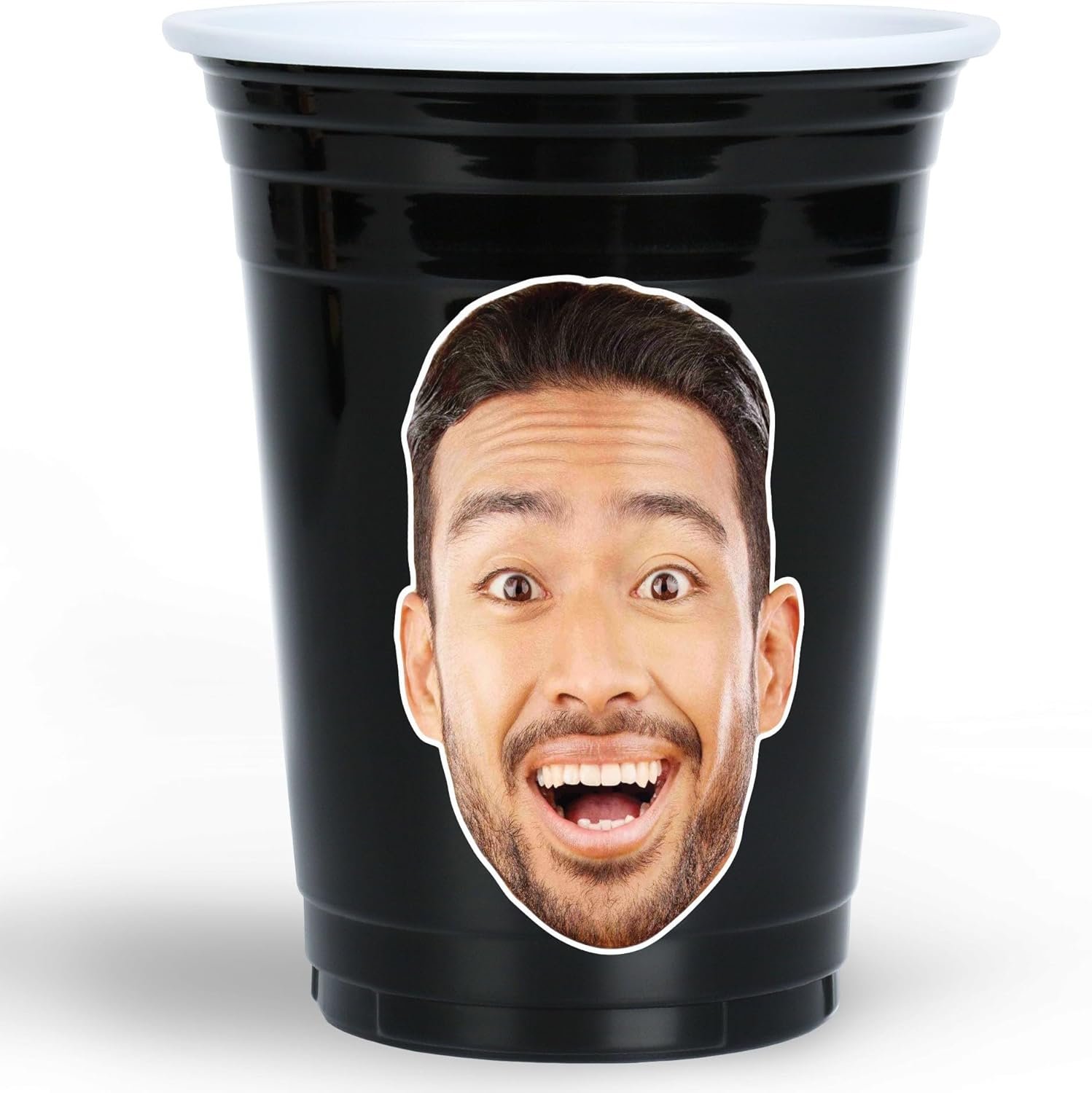 Private Label 16oz Custom Face Picture Disposable Drinkware Cups Funny Birthday Bachelorette Grad Party Table Decor Black with Personalized Photo Cutout Stickers 16 Ct Manufacturer Private Label 16oz Custom Face Picture Disposable Drinkware Cups Funny Birthday Bachelorette Grad Party Table Decor Black with Personalized Photo Cutout Stickers 16 Ct Manufacturer