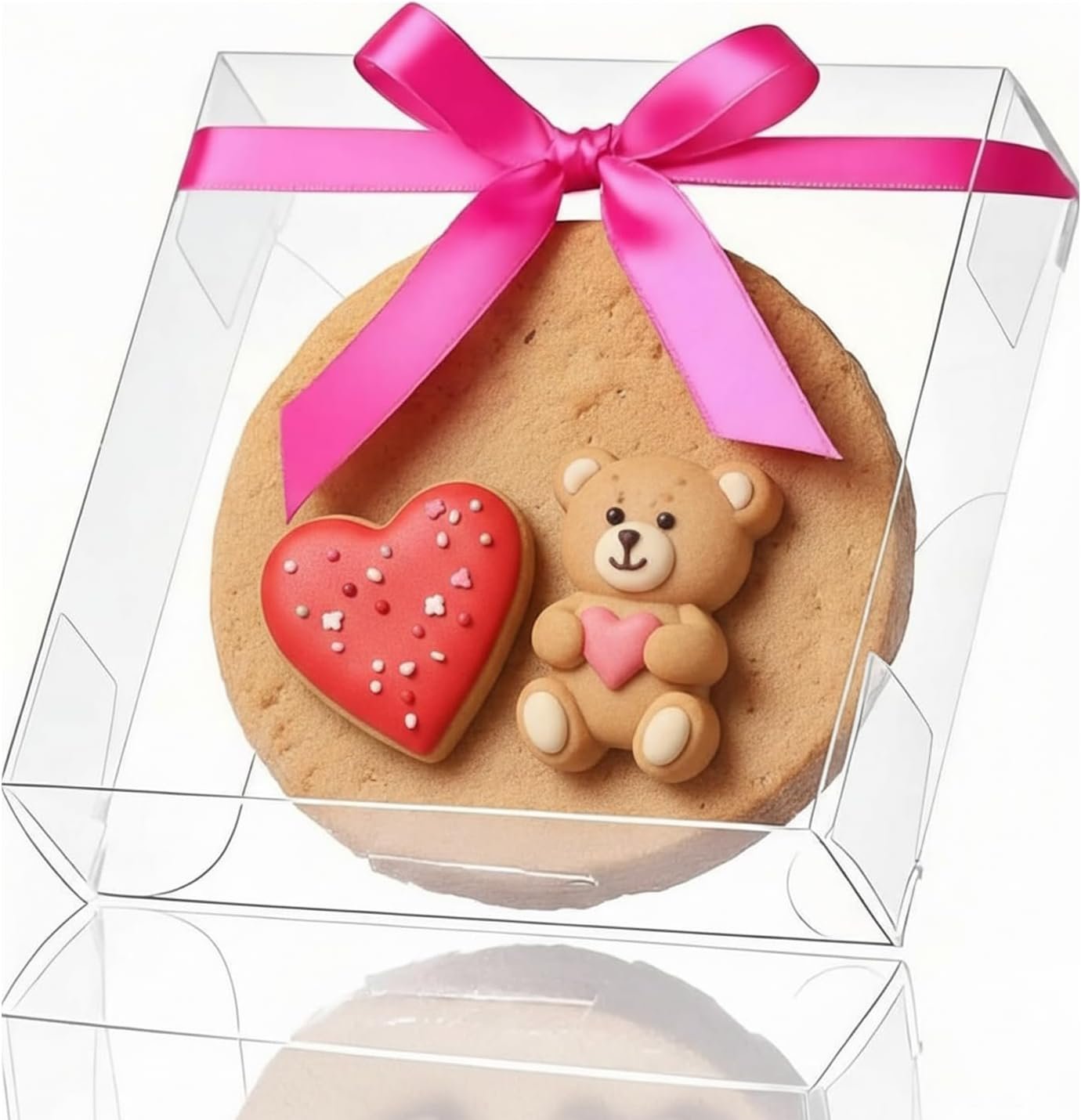 Wholesale 100Pcs Clear Plastic Single Treat Boxes with Full Window 4x4x1.2inch for Macarons Donuts Parties Holidays Manufacturer