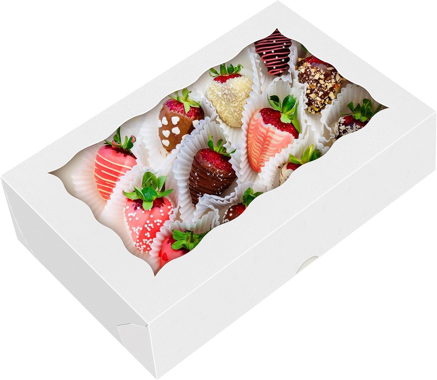 Wholesale 15Pcs 8x5x2 Inch Bakery Boxes with Window for Cookies Chocolate Covered Strawberries Cakesicles Brownies Donuts Ideal for Birthday Parties Family Potlucks Manufacturer