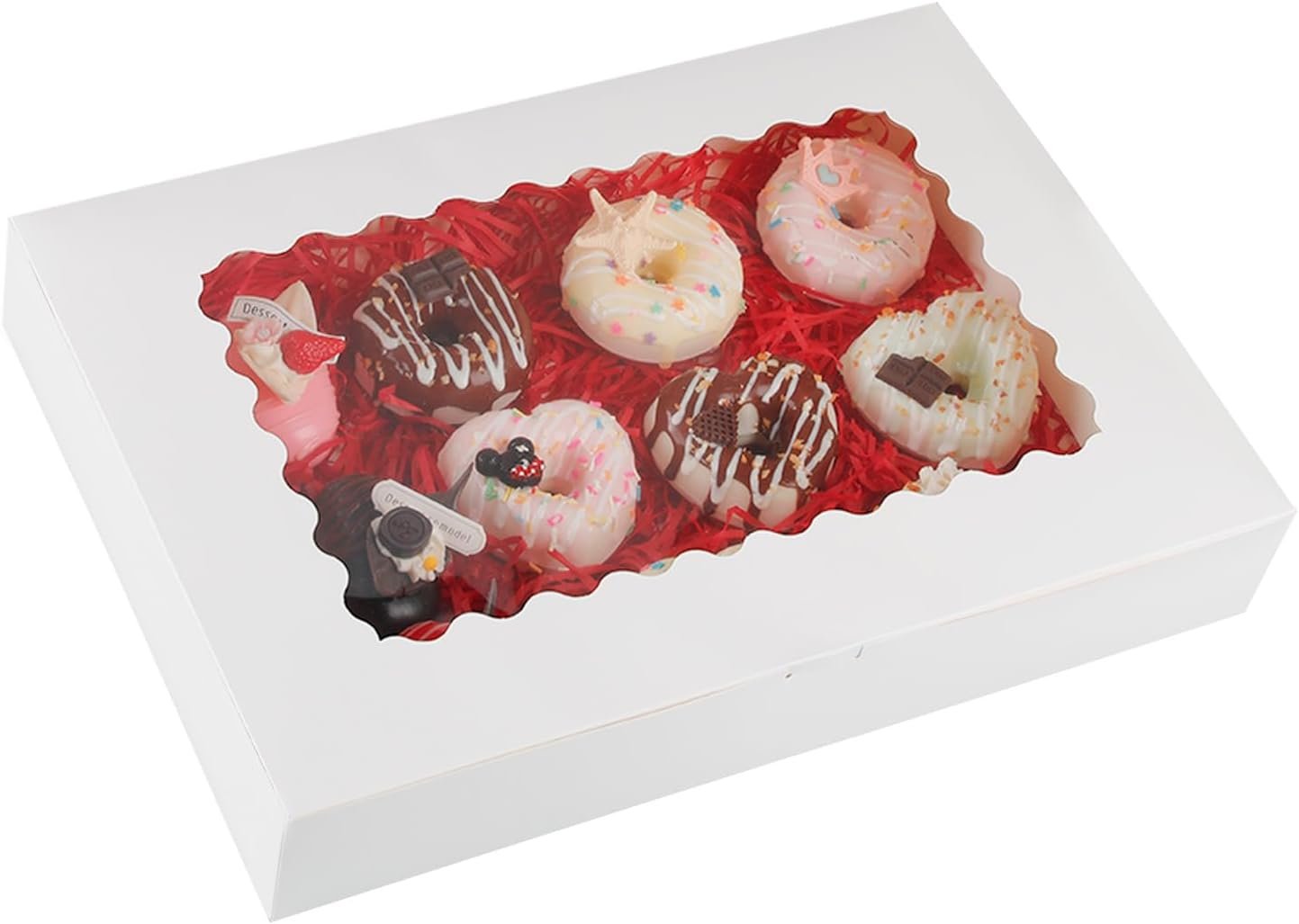 Wholesale 20-Pack 16x11x2.5-Inch White Bakery Boxes with Window Auto-Popup Design for Cookies Pies Cakes Muffins Pastries Factory