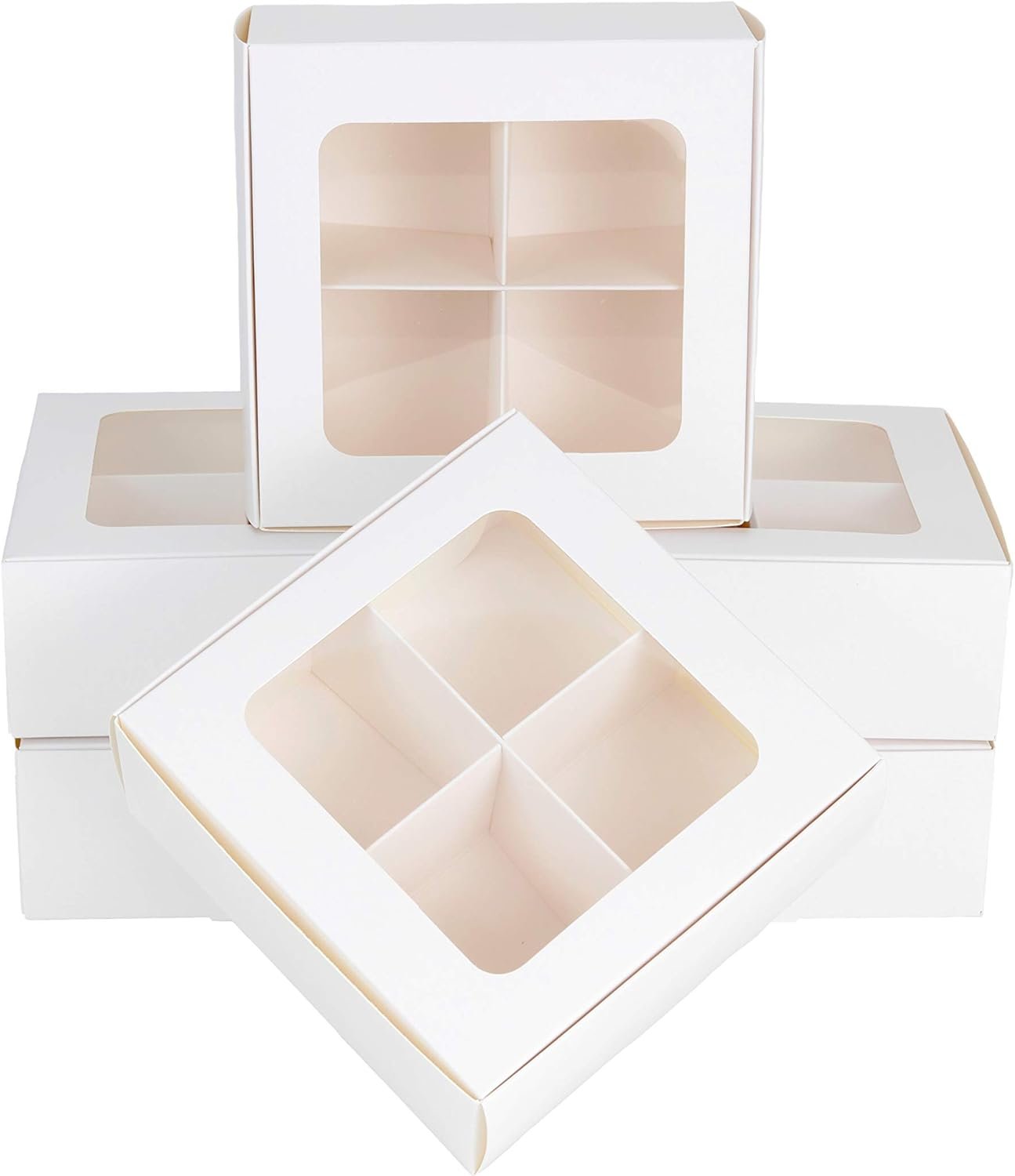 Wholesale 24 Count 6x6x2.4 Inch Bakery Boxes with Windows Dividers for Cookies Cupcakes Candy Chocolate Baked Goods Gifting Factory Wholesale 24 Count 6x6x2.4 Inch Bakery Boxes with Windows Dividers for Cookies Cupcakes Candy Chocolate Baked Goods Gifting Factory