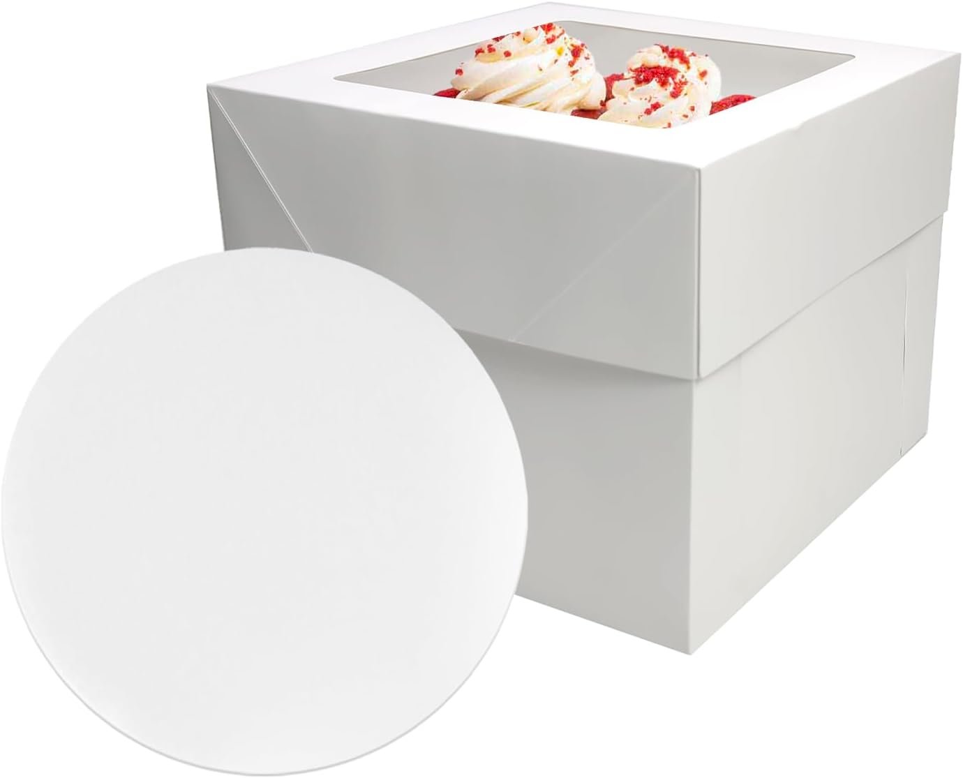 Wholesale 3 Sets Cake Boxes 12x12x10 Inches with Boards Bakery Boxes Manufacturer