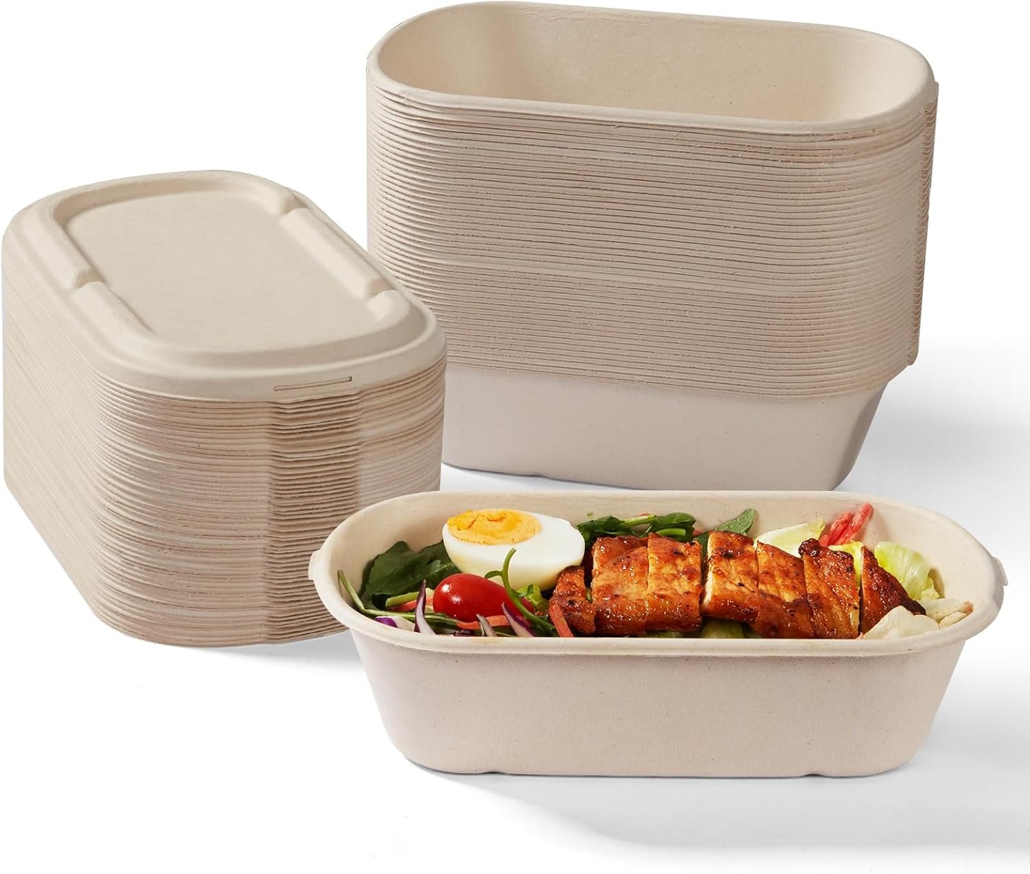 Wholesale 34 oz Eco-Friendly Disposable Food Containers with Lids Sugarcane Pulp Biodegradable Compostable Microwave Safe Takeout Boxes Pack of 50 Manufacturer Wholesale 34 oz Eco-Friendly Disposable Food Containers with Lids Sugarcane Pulp Biodegradable Compostable Microwave Safe Takeout Boxes Pack of 50 Manufacturer