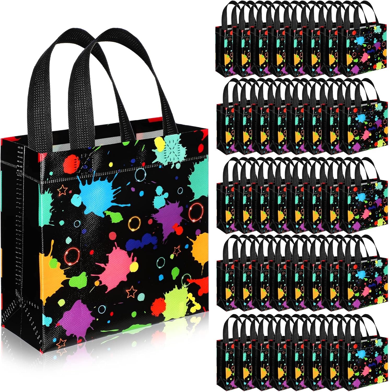 Wholesale 40 Pcs Glow in the Dark Gift Bags with Handles Non Woven for Party Treats Factory