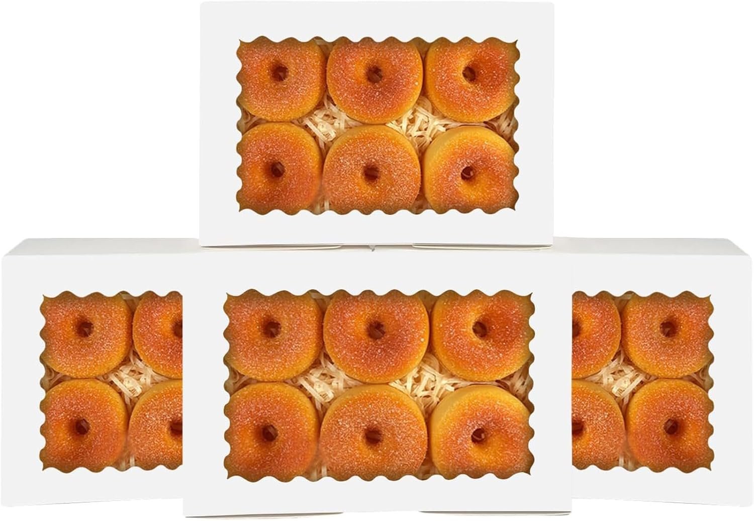 Wholesale 50Pcs White Cookie Box with Window 9x6x2.5 Inch Pastry Macaron Bakery Packaging Manufacturer