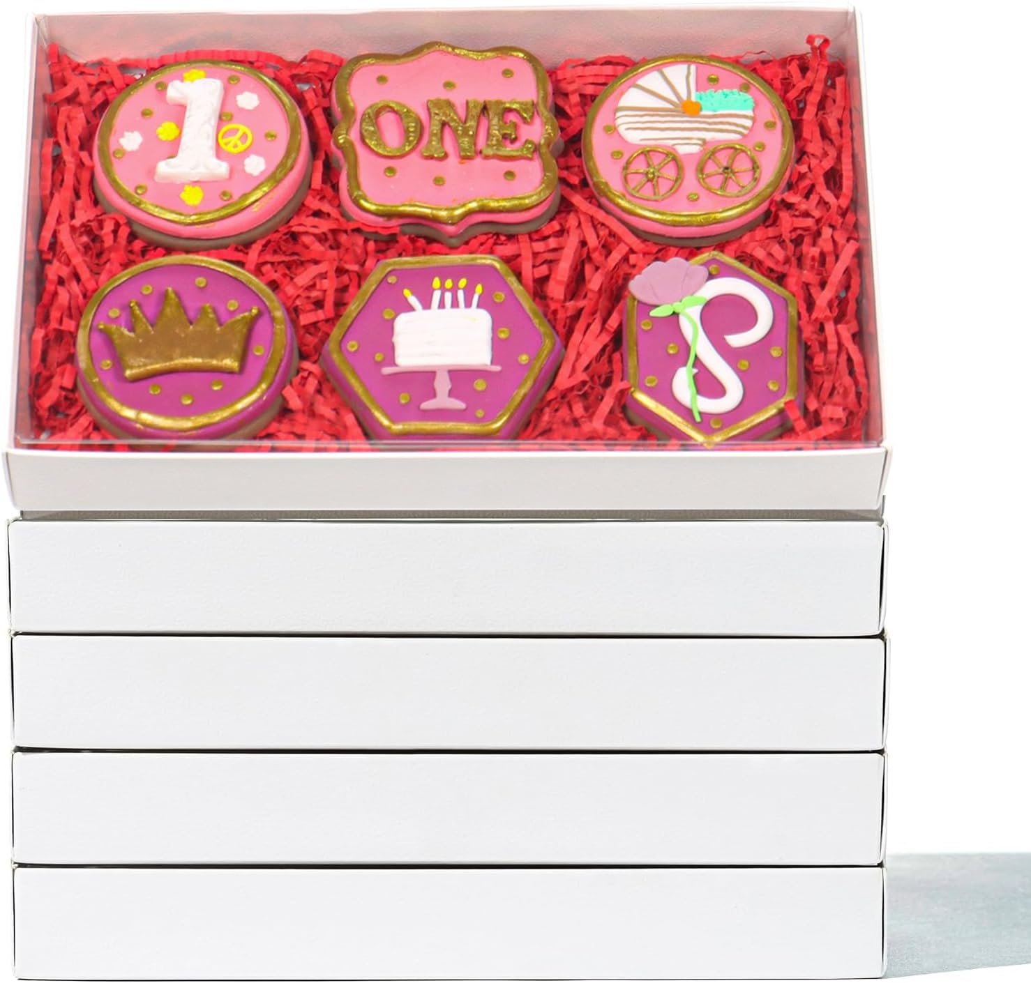 Wholesale 55 Pack 9.5 x 6 x 1.2 Inch Clear Cookie Boxes with Full Window for Bakery Cakesicles Chocolate Covered Pretzel Rods Macarons Valentine's Christmas Factory