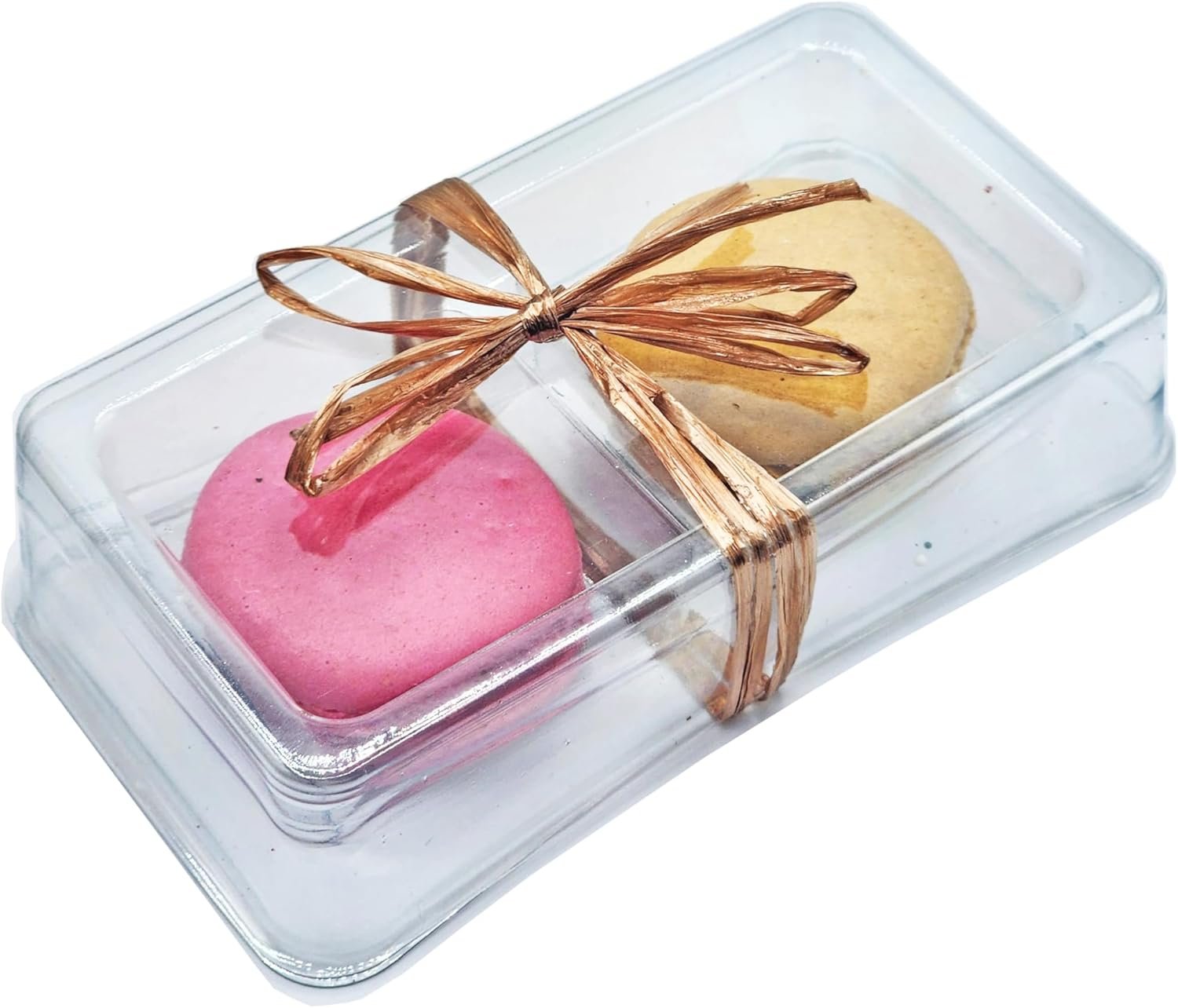 Wholesale Clear Plastic Macaron Gift Boxes - Holds 2 - 1.76'' x 1'' Cavity - Pack of 20 Factory