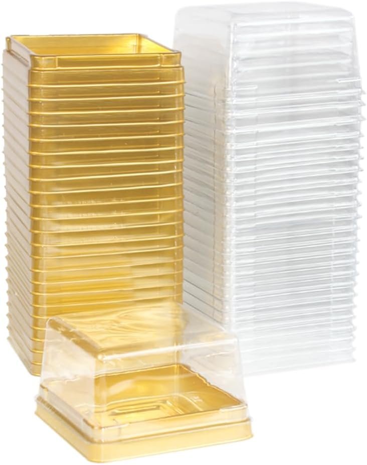 Wholesale Clear Plastic Mini Cake Boxes Square Cupcake Holders Mini Dessert Packaging with Lids for Cupcakes Macarons Muffins 25 Pack Manufacturer Wholesale Clear Plastic Mini Cake Boxes Square Cupcake Holders Mini Dessert Packaging with Lids for Cupcakes Macarons Muffins 25 Pack Manufacturer