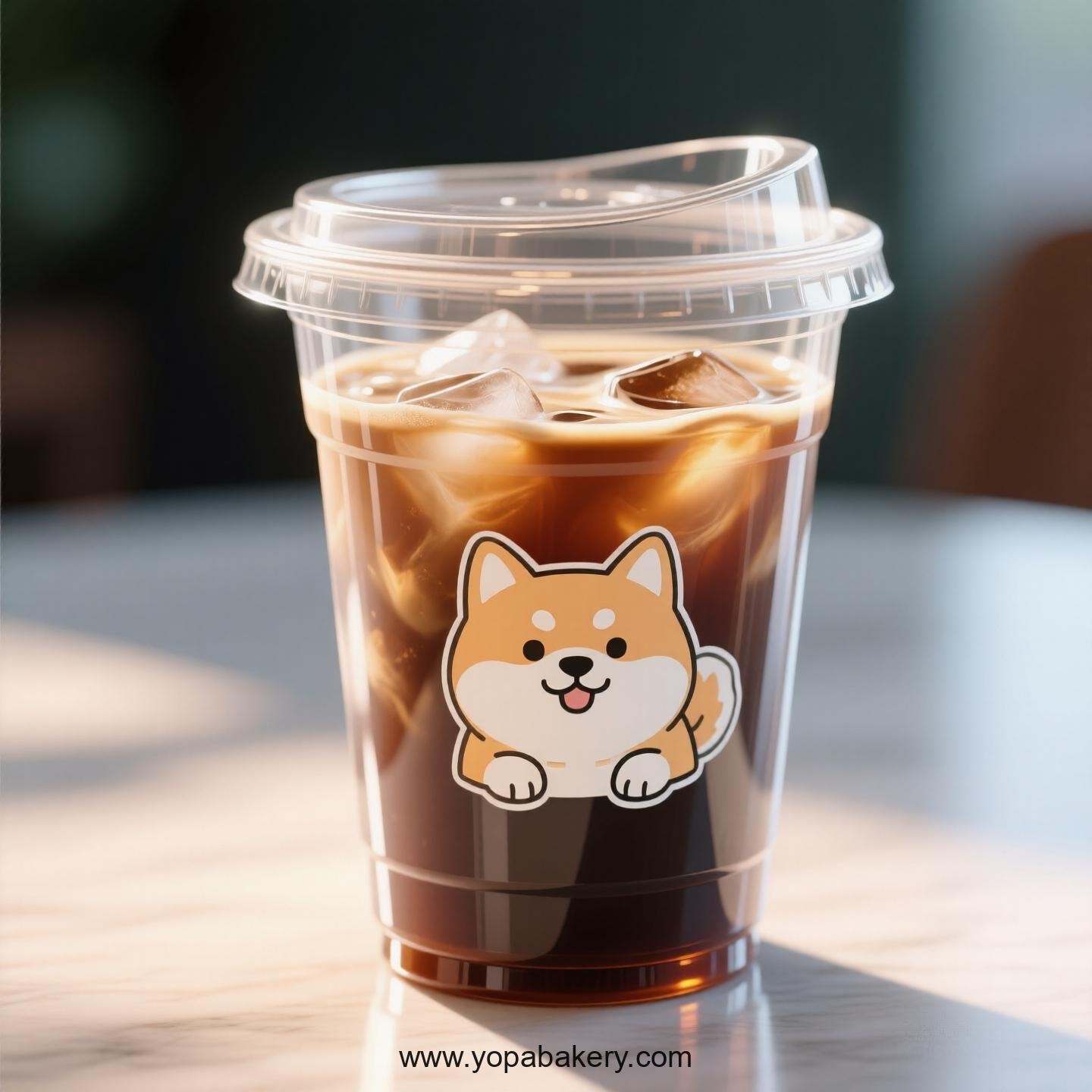 Akita Dog Themed Clear Plastic Cups - Disposable PP & PET Coffee Cups with Lids Akita Dog Themed Clear Plastic Cups - Disposable PP & PET Coffee Cups with Lids