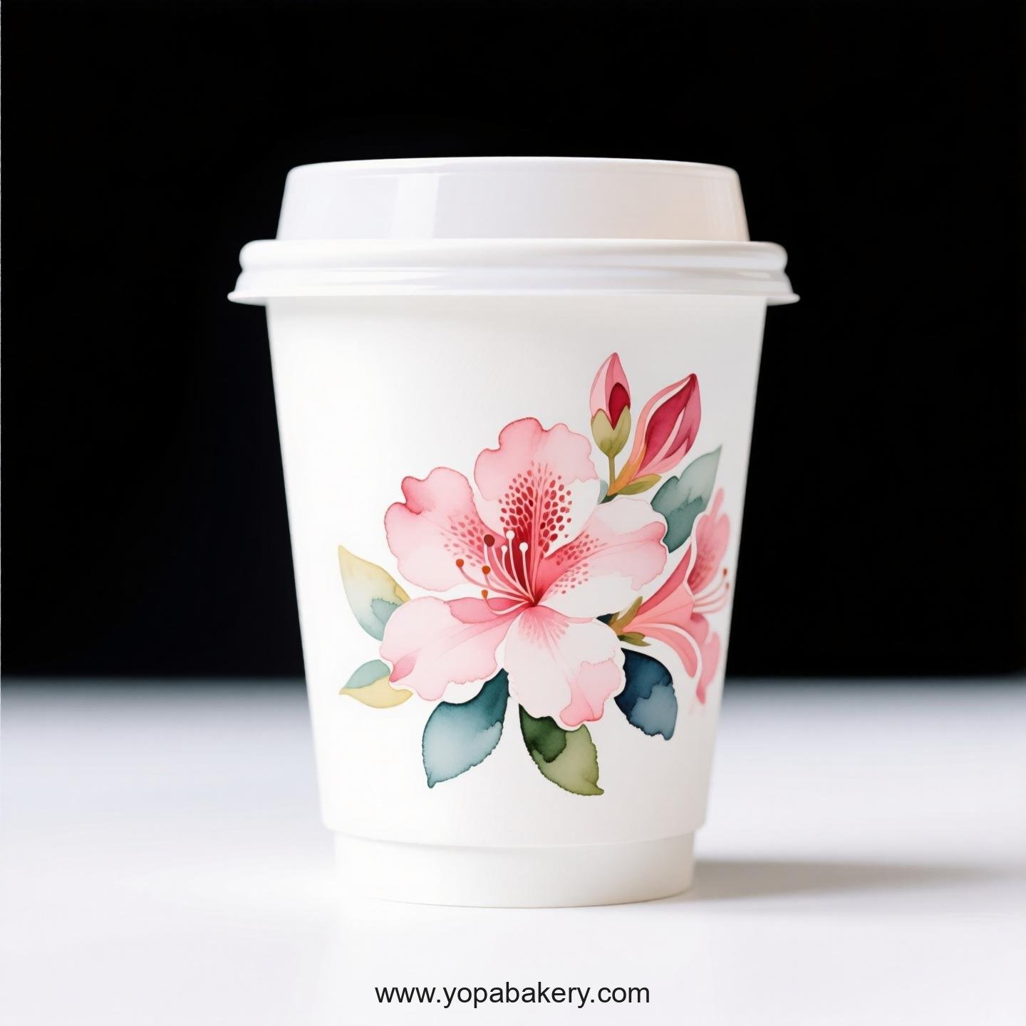 Azalea Themed Coffee Paper Cups Factory: Print Your Logo Here