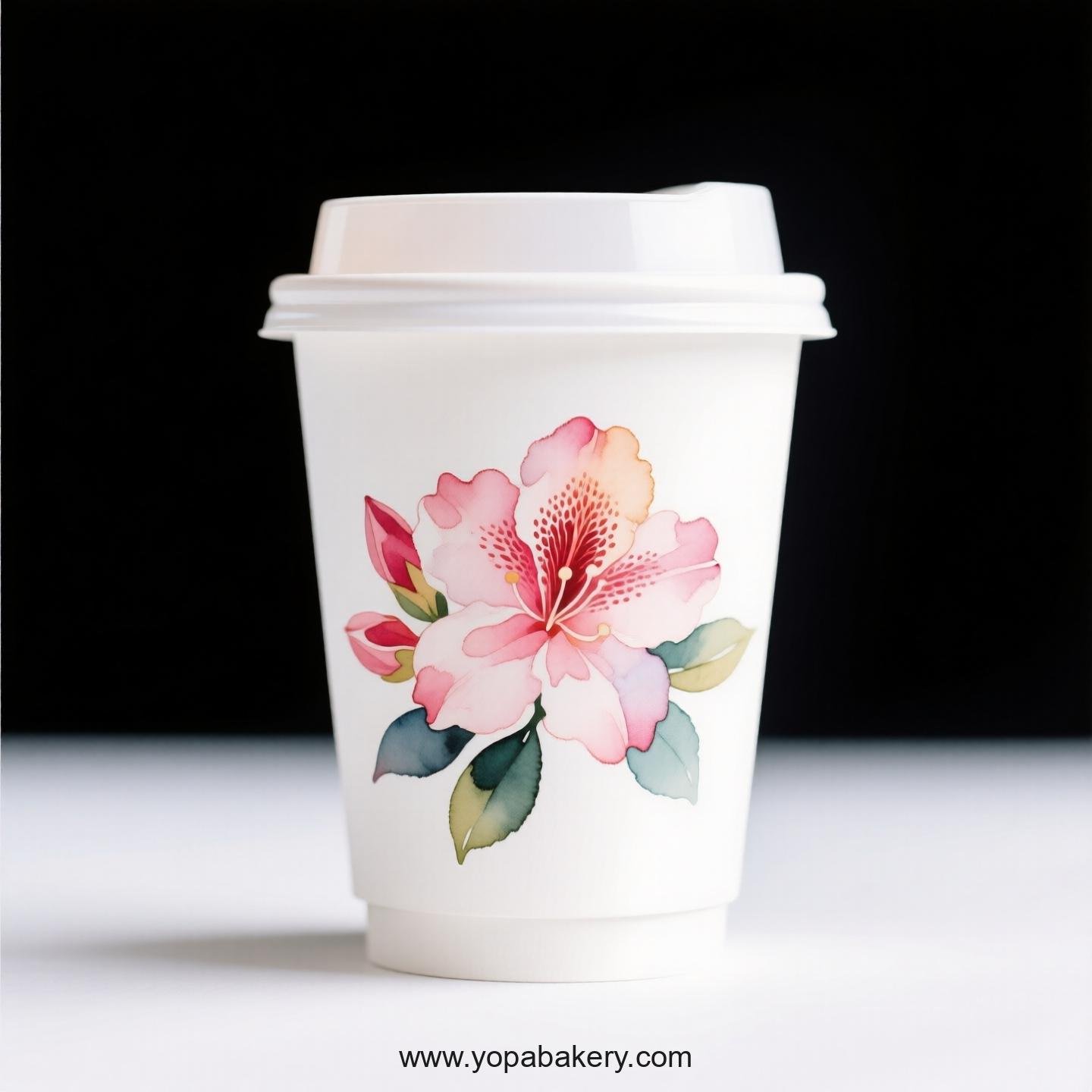 Azalea Themed Coffee Paper Cups Factory: Print Your Logo Here