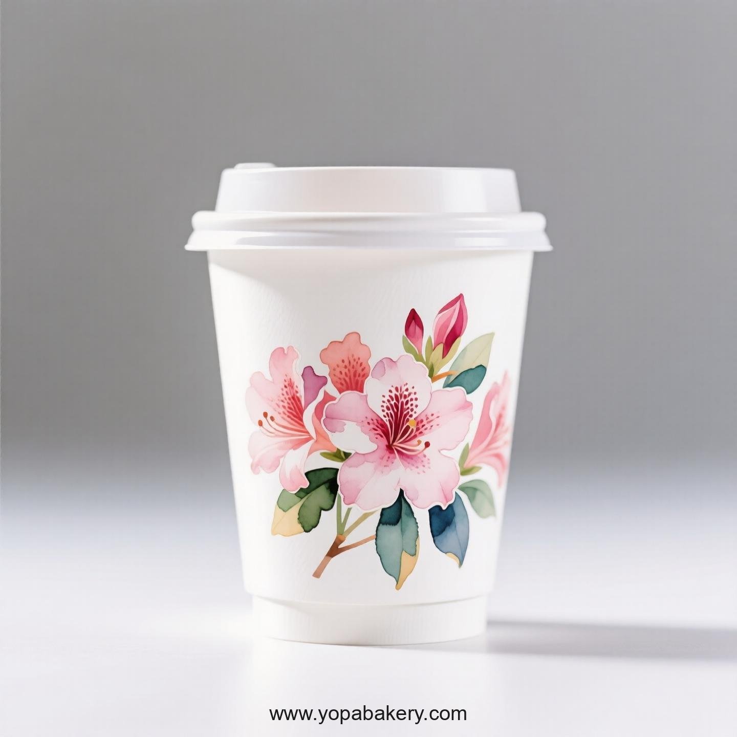 Azalea Themed Coffee Paper Cups Factory: Print Your Logo Here
