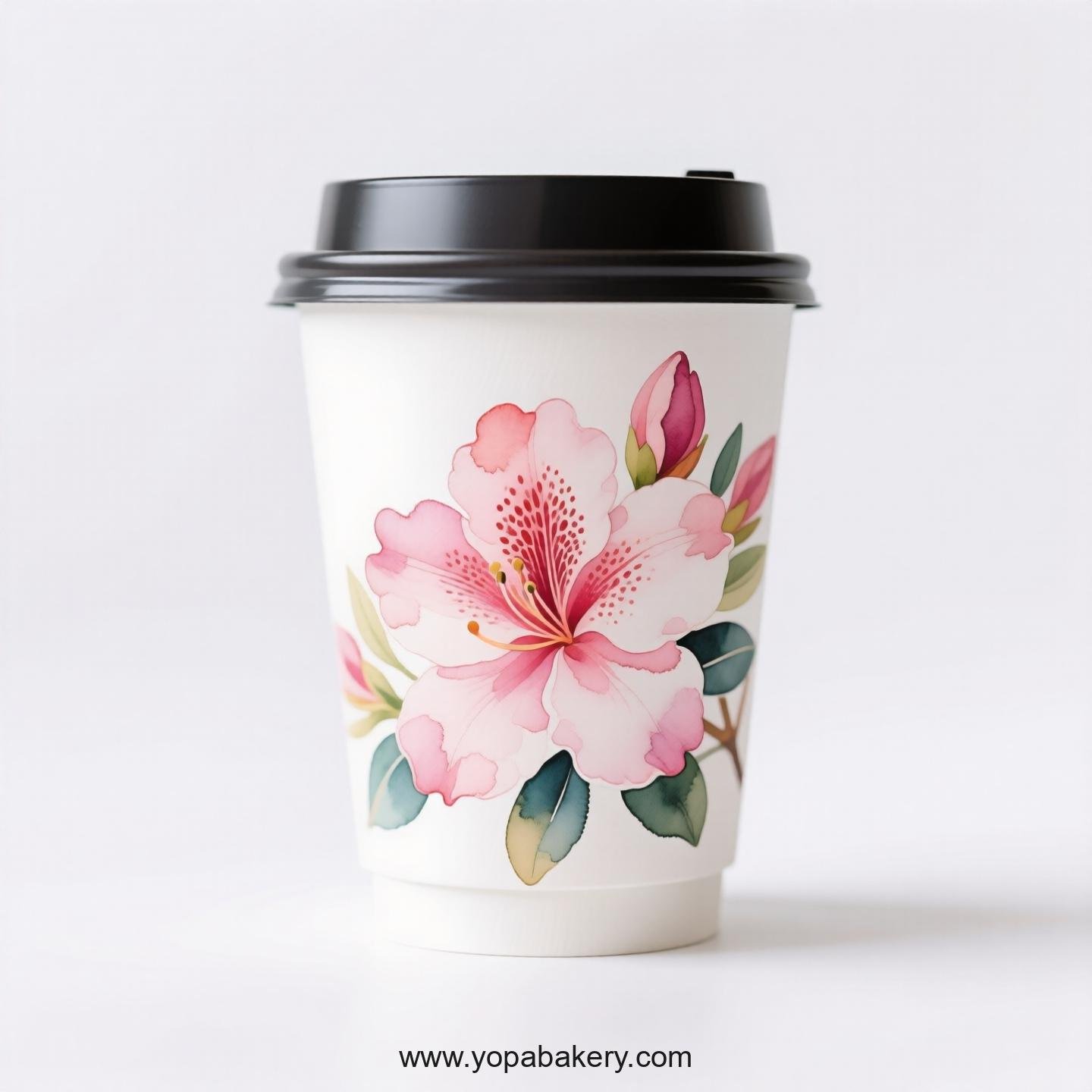 Azalea Themed Coffee Paper Cups Factory: Print Your Logo Here