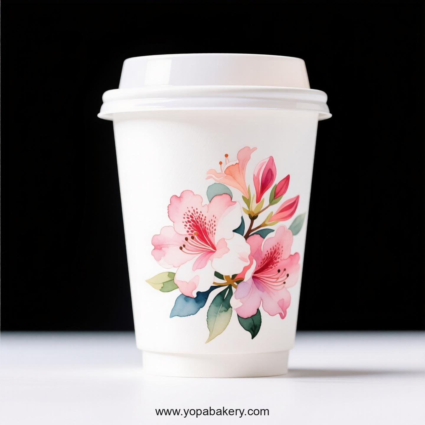 Azalea Themed Coffee Paper Cups Factory: Print Your Logo Here