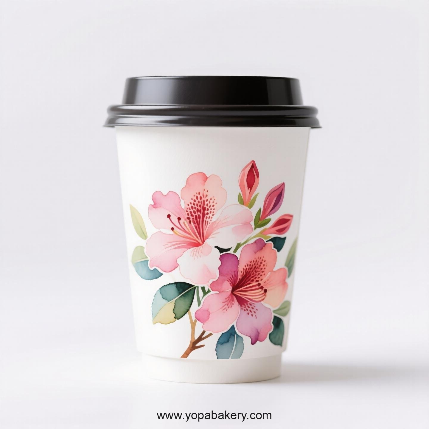 Azalea Themed Coffee Paper Cups Factory: Print Your Logo Here