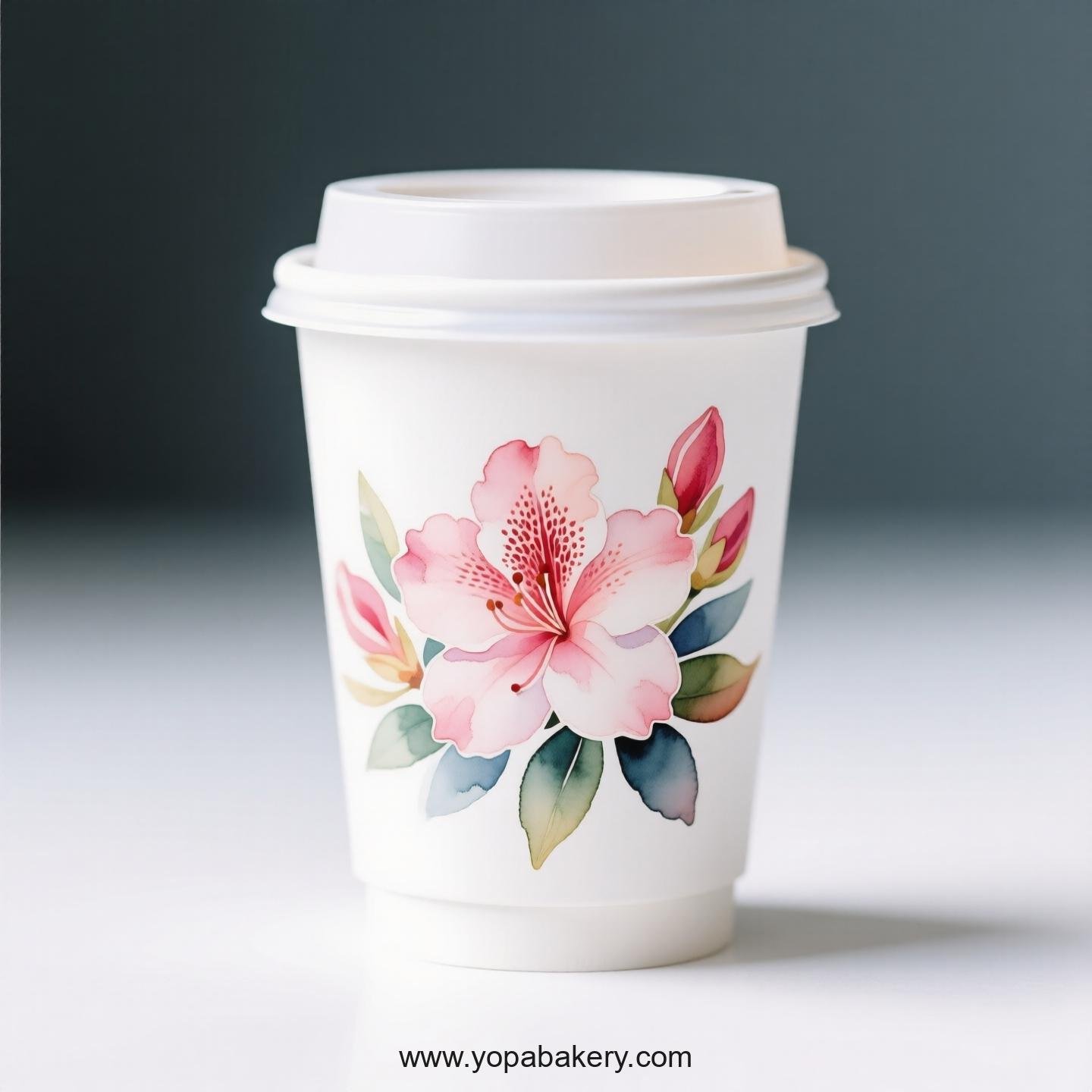 Azalea Themed Coffee Paper Cups Factory: Print Your Logo Here