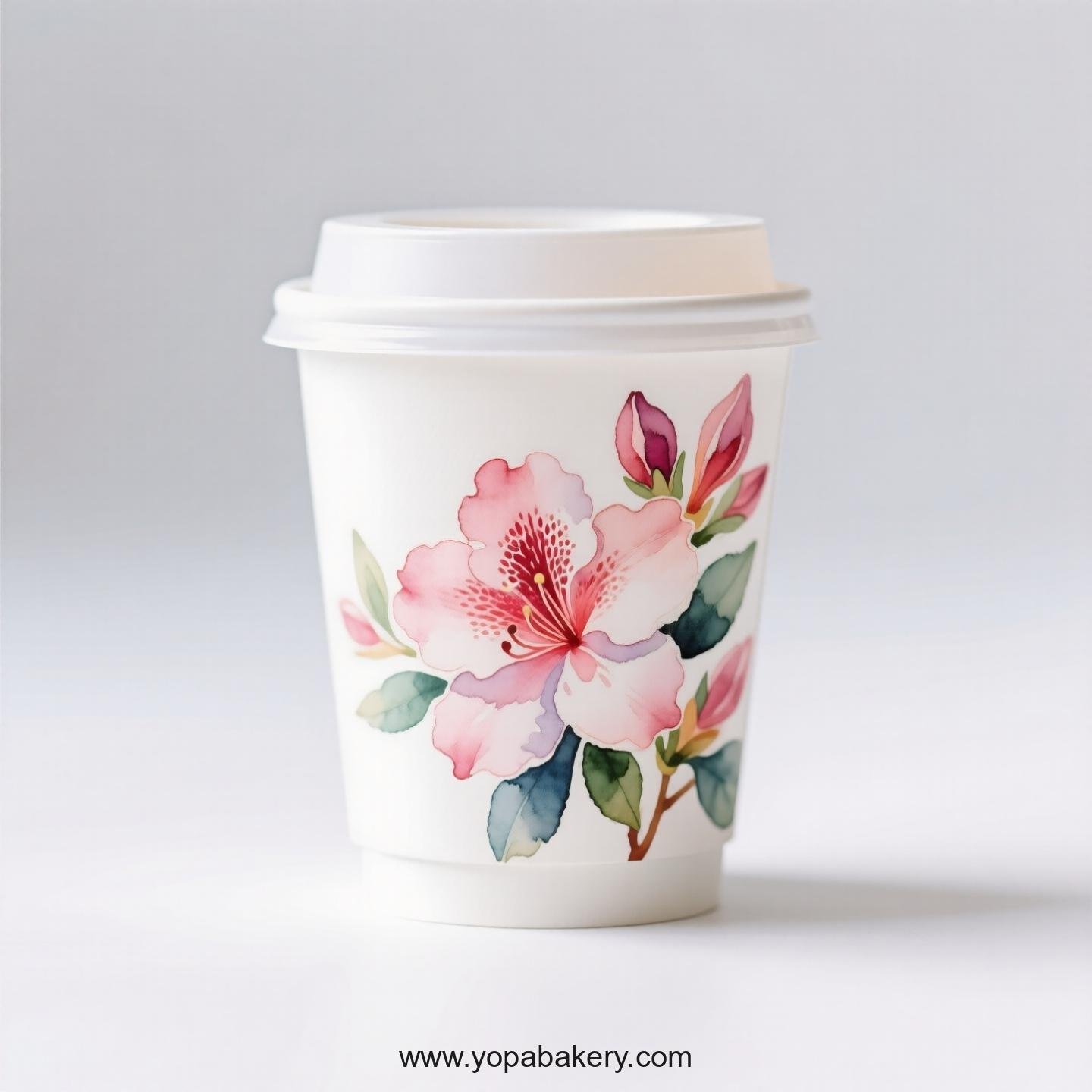 Azalea Themed Coffee Paper Cups Factory: Print Your Logo Here