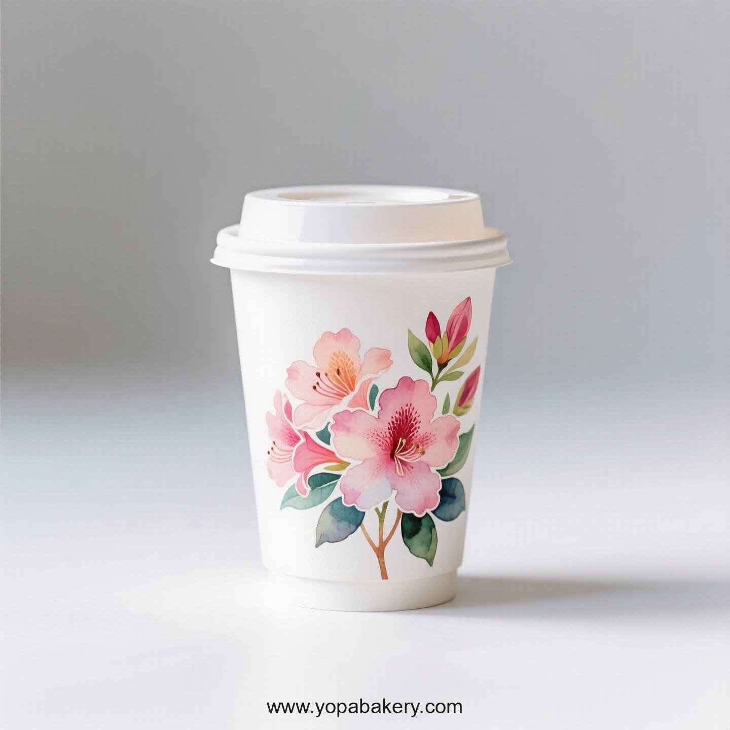 Azalea Themed Coffee Paper Cups Factory: Print Your Logo Here