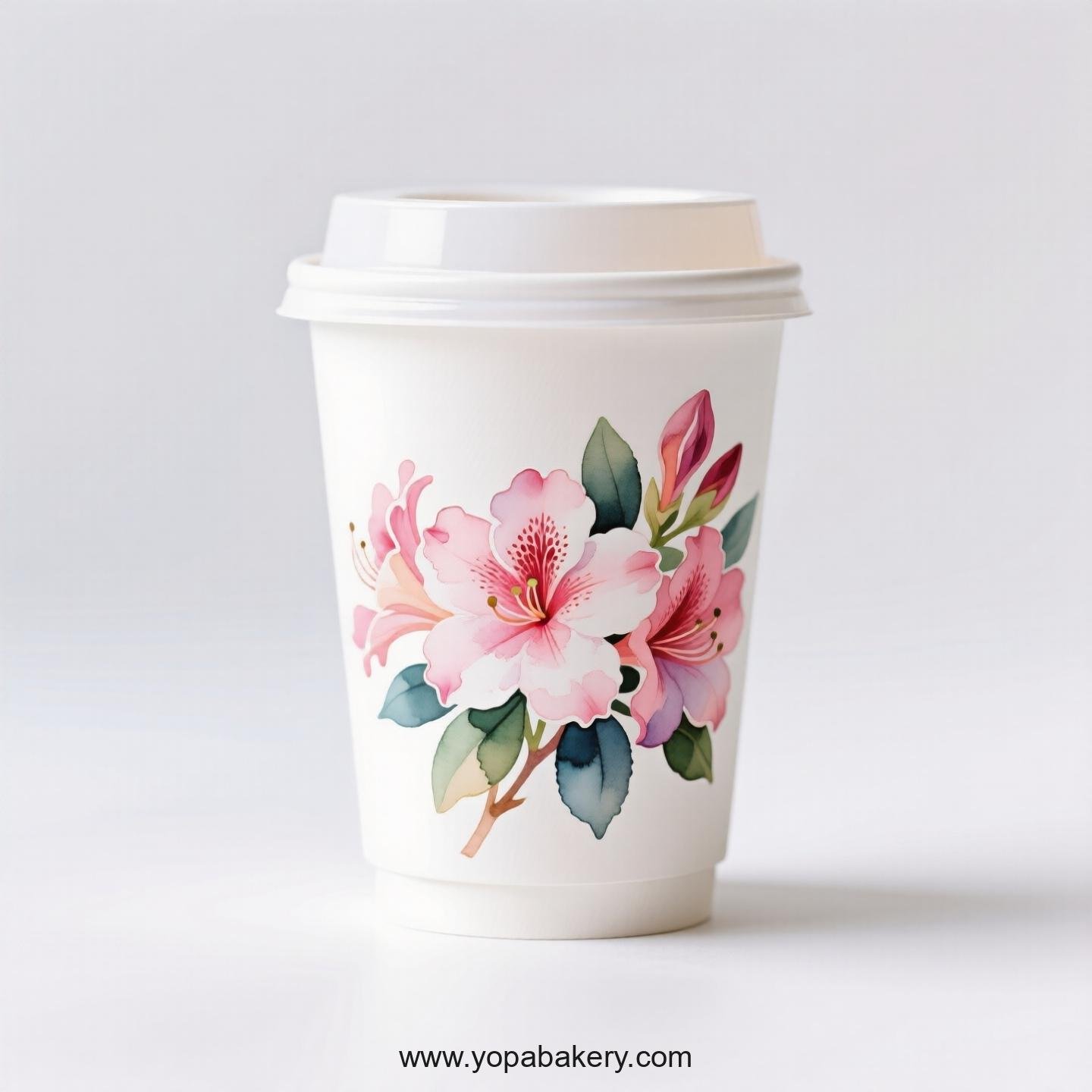 Azalea Themed Coffee Paper Cups Factory: Print Your Logo Here