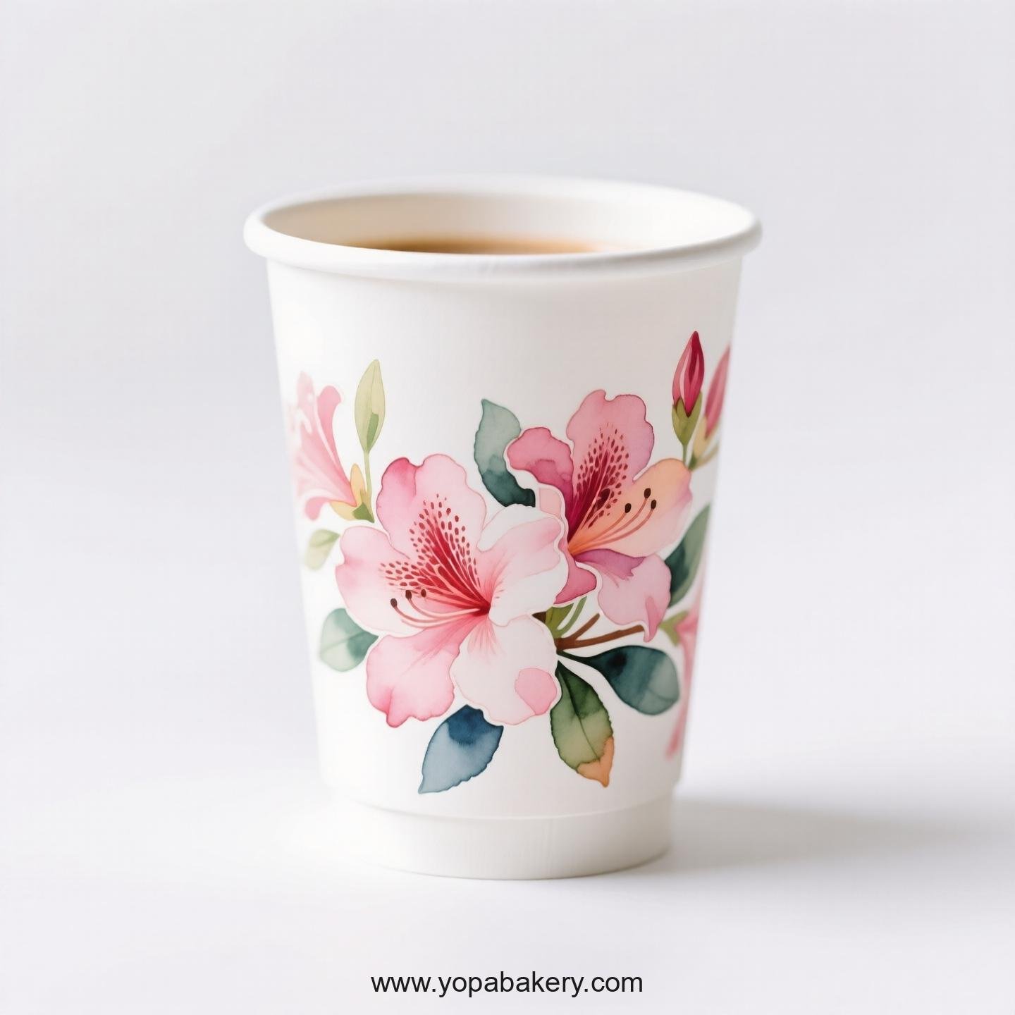 Azalea Themed Coffee Paper Cups Factory: Print Your Logo Here