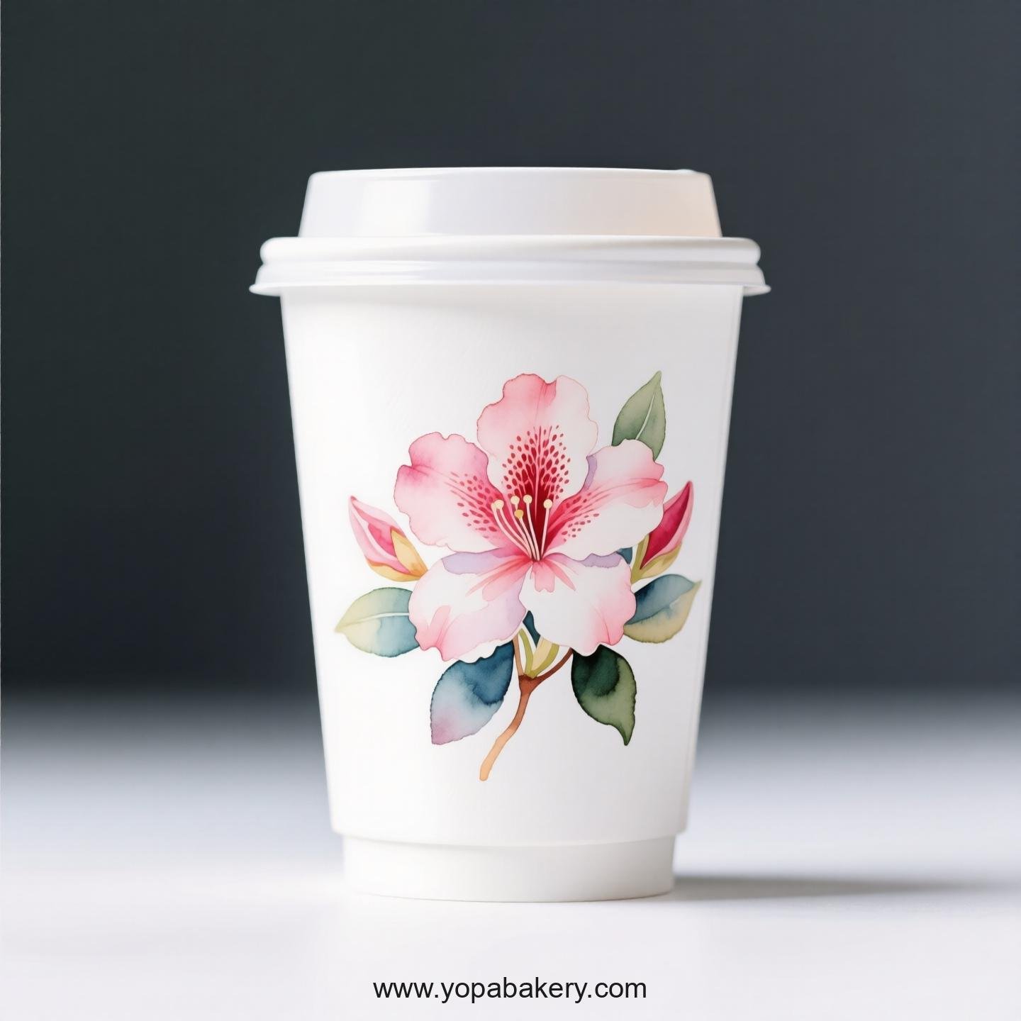 Azalea Themed Coffee Paper Cups Factory: Print Your Logo Here