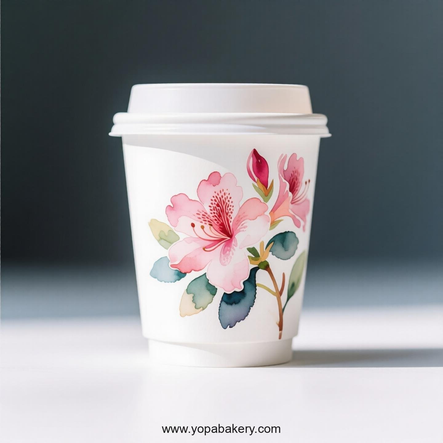Azalea Themed Coffee Paper Cups Factory: Print Your Logo Here
