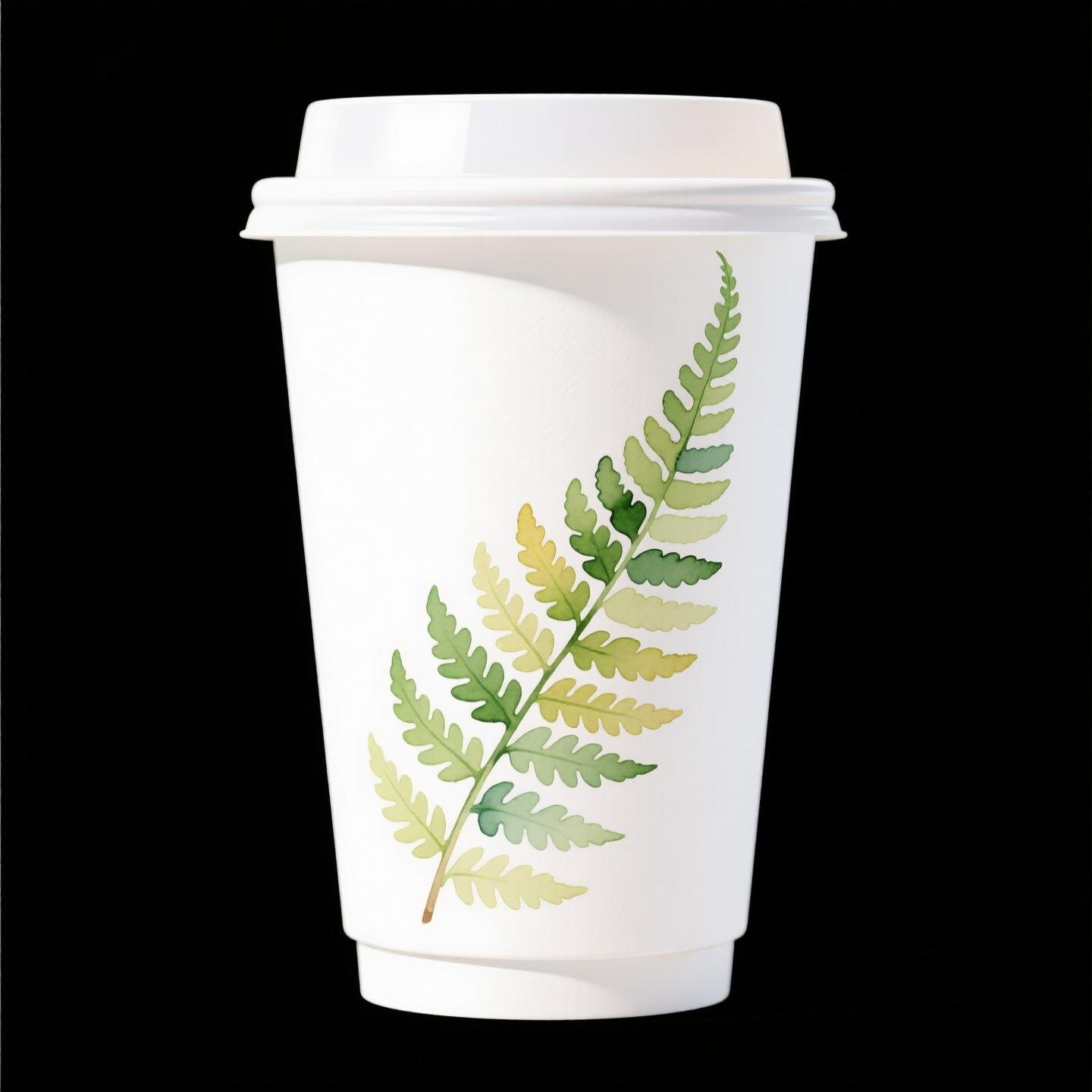 Disposable Boston Fern Themed Coffee Paper Cups Factory: 4-24 oz Custom Logo & Door to Door