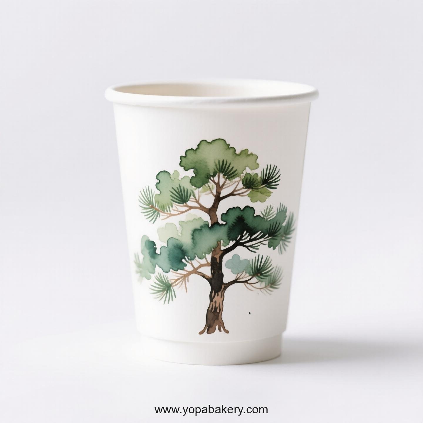 Camphor Tree Design Coffee Paper Cups: Restaurant Quality Camphor Tree Design Coffee Paper Cups: Restaurant Quality