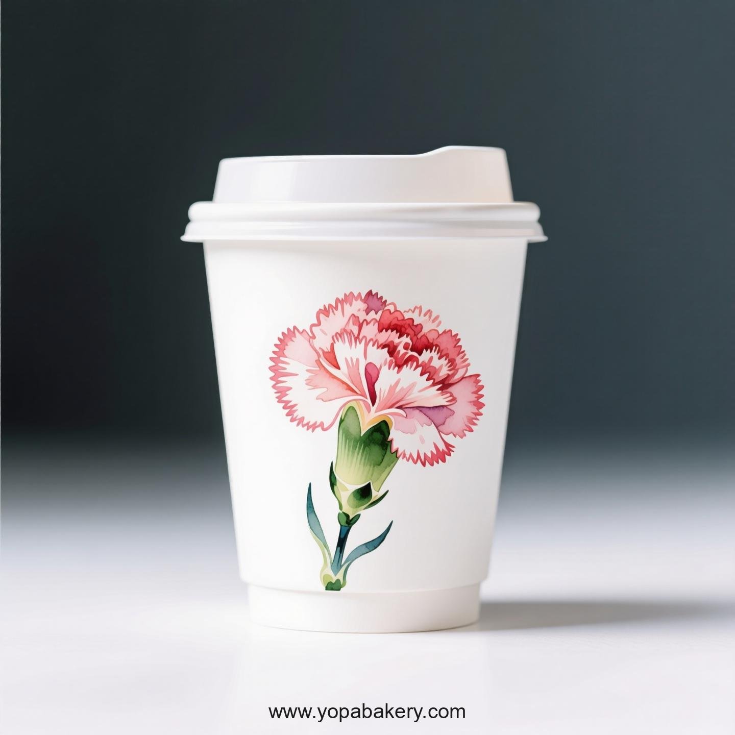 Carnation Design Coffee Paper Cups Factory: Instagram-Worthy Style
