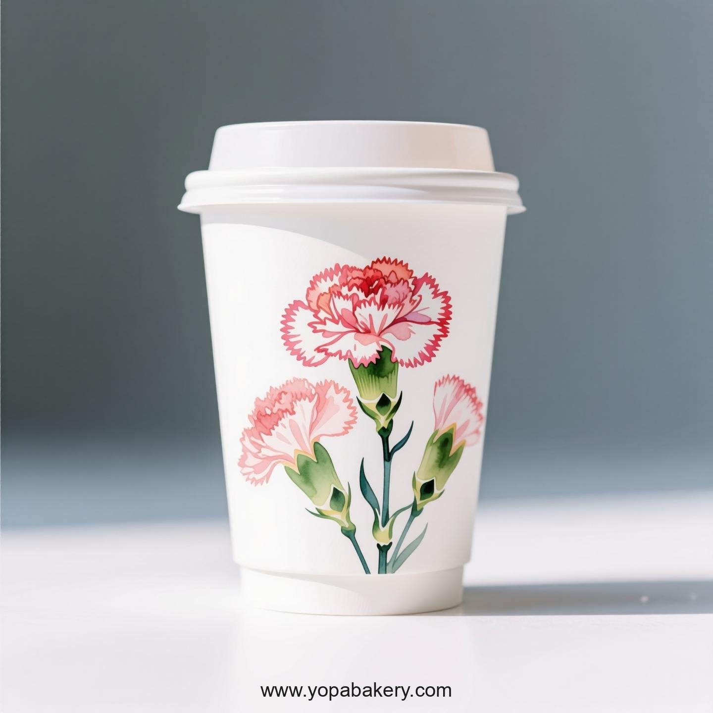 Carnation Design Coffee Paper Cups Factory: Instagram-Worthy Style