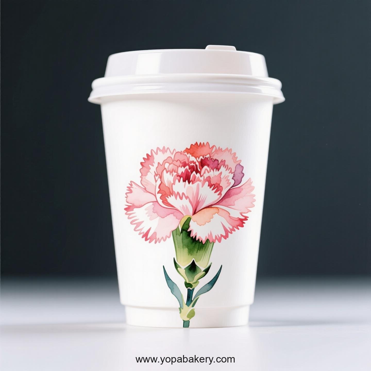 Carnation Design Coffee Paper Cups Factory: Instagram-Worthy Style
