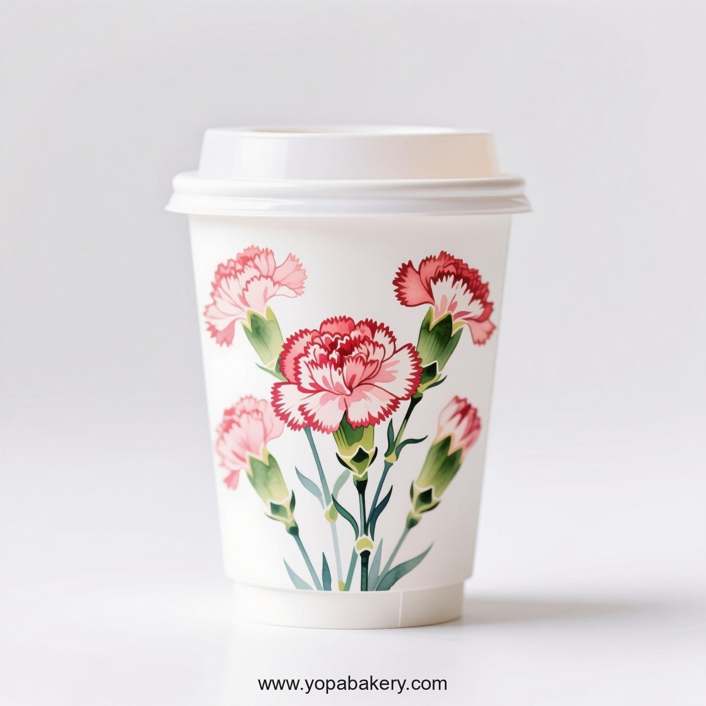 Carnation Design Coffee Paper Cups Factory: Instagram-Worthy Style